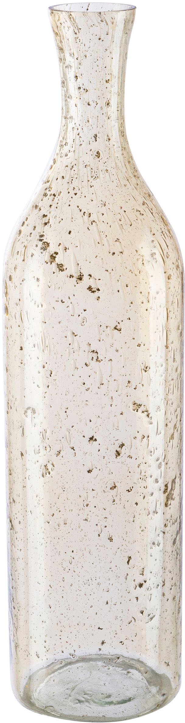 Creativ home Tischvase »Dekovase Marble Finish«, (1 St.), in Flaschenform, mit Farbakzenten