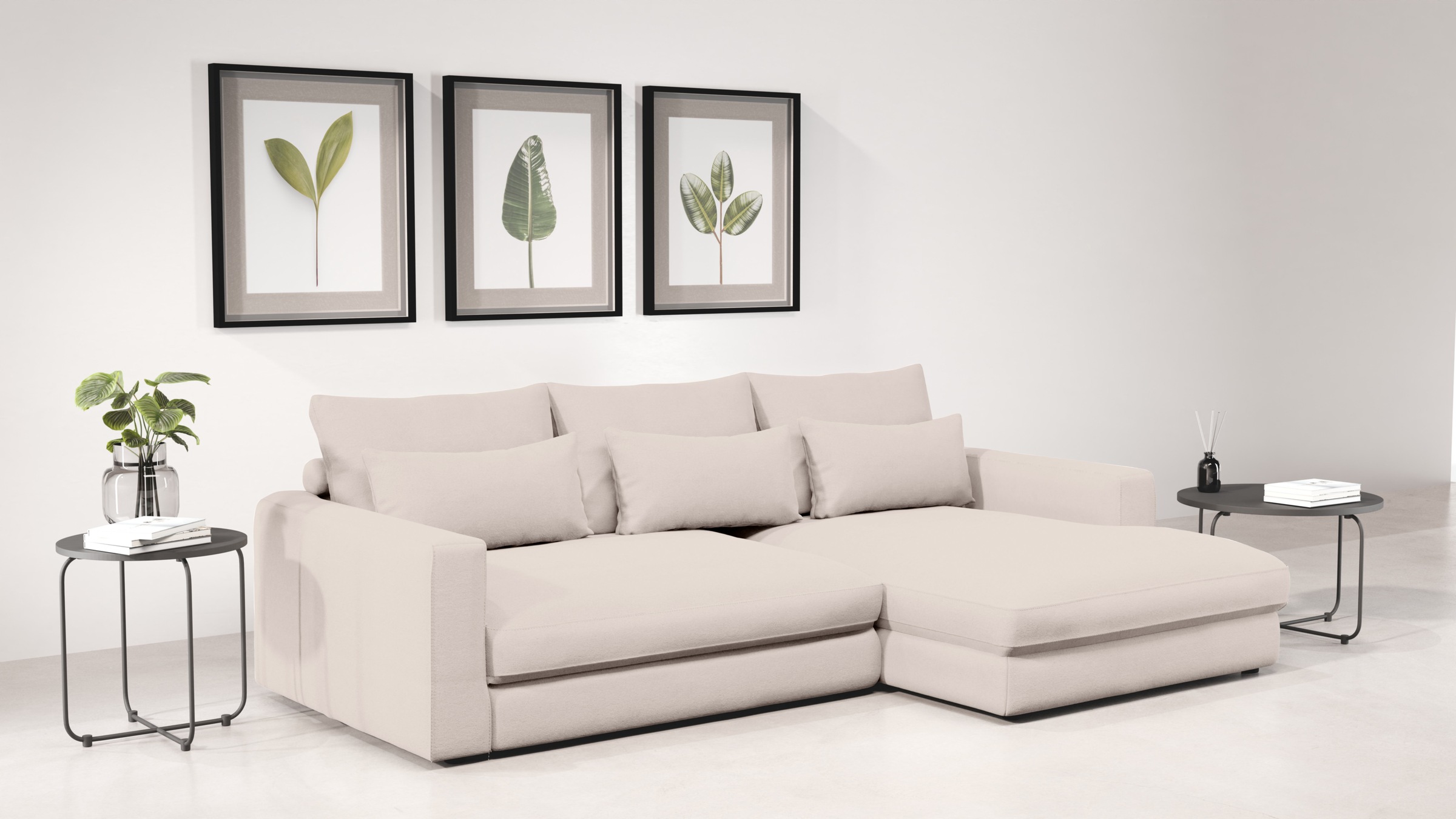Home affaire Ecksofa »Darwin, viele Kissen, extra tiefe Sitzfläche, 271/89/ günstig online kaufen