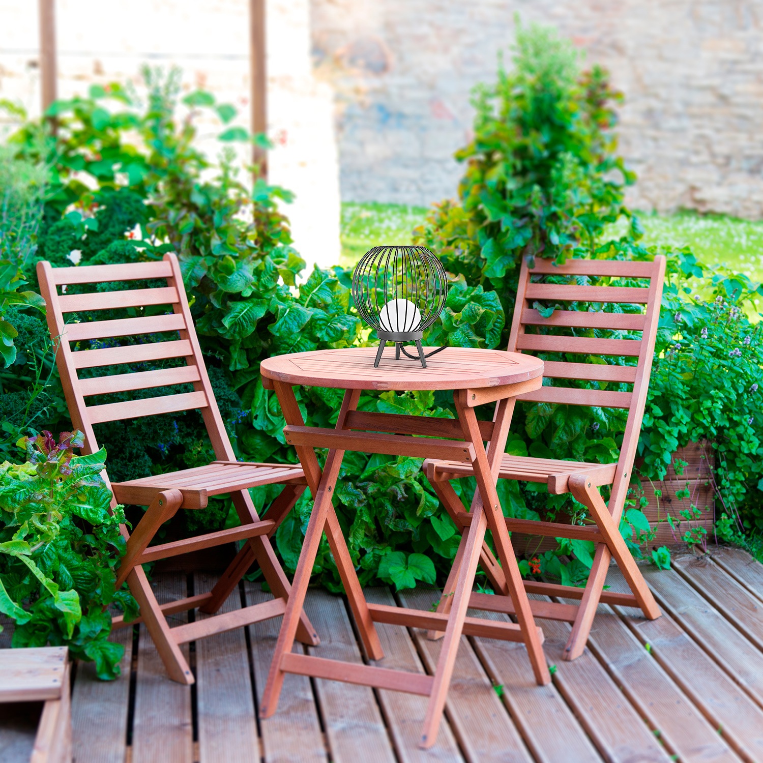 Paco Home Tischleuchte »AUZZURRA« Warmweiß LED Lampe Vintage In-& Outdoor L günstig online kaufen