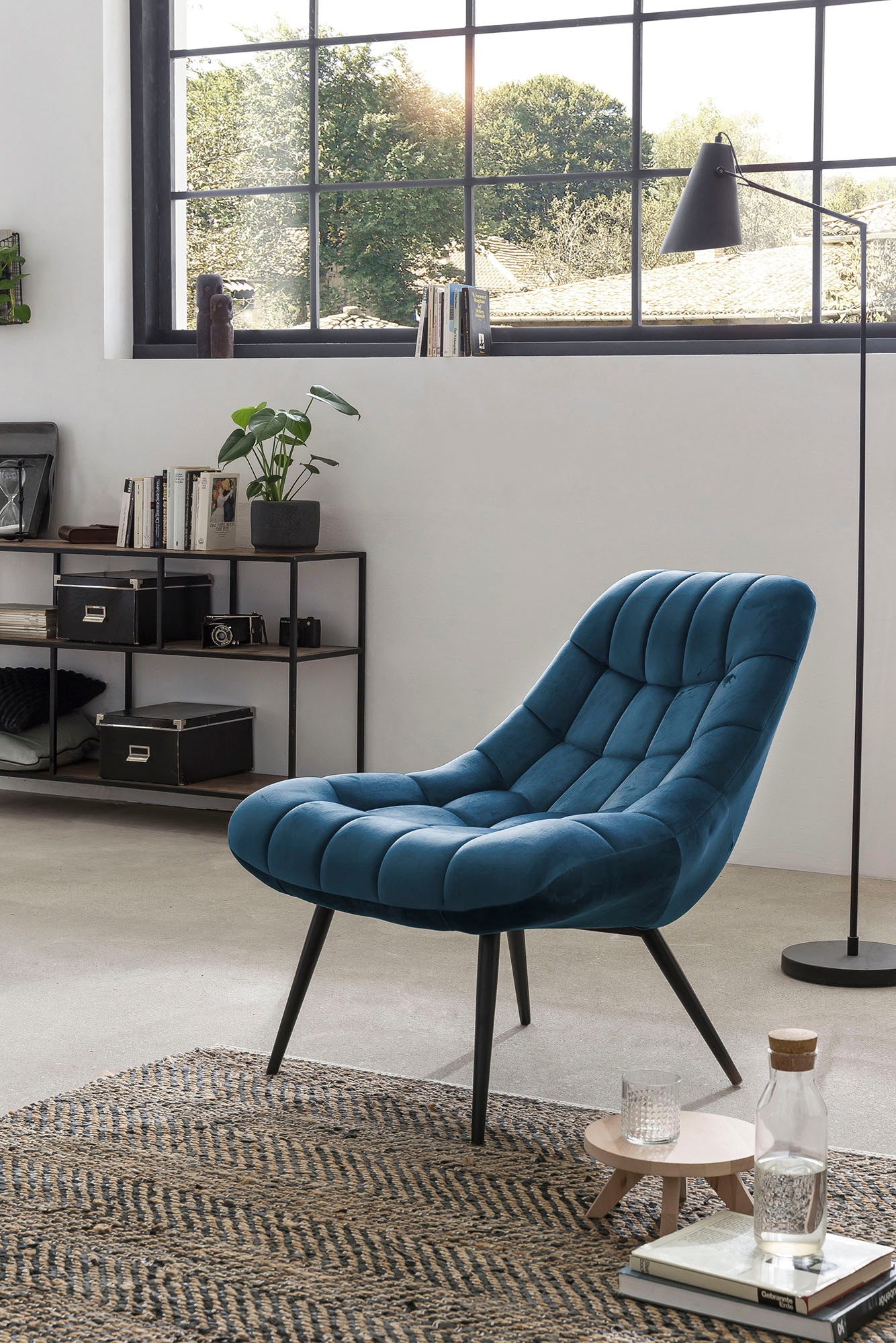 SalesFever Relaxsessel "Toulon - Komfortabler Loungesessel" mit XXL-Steppun günstig online kaufen