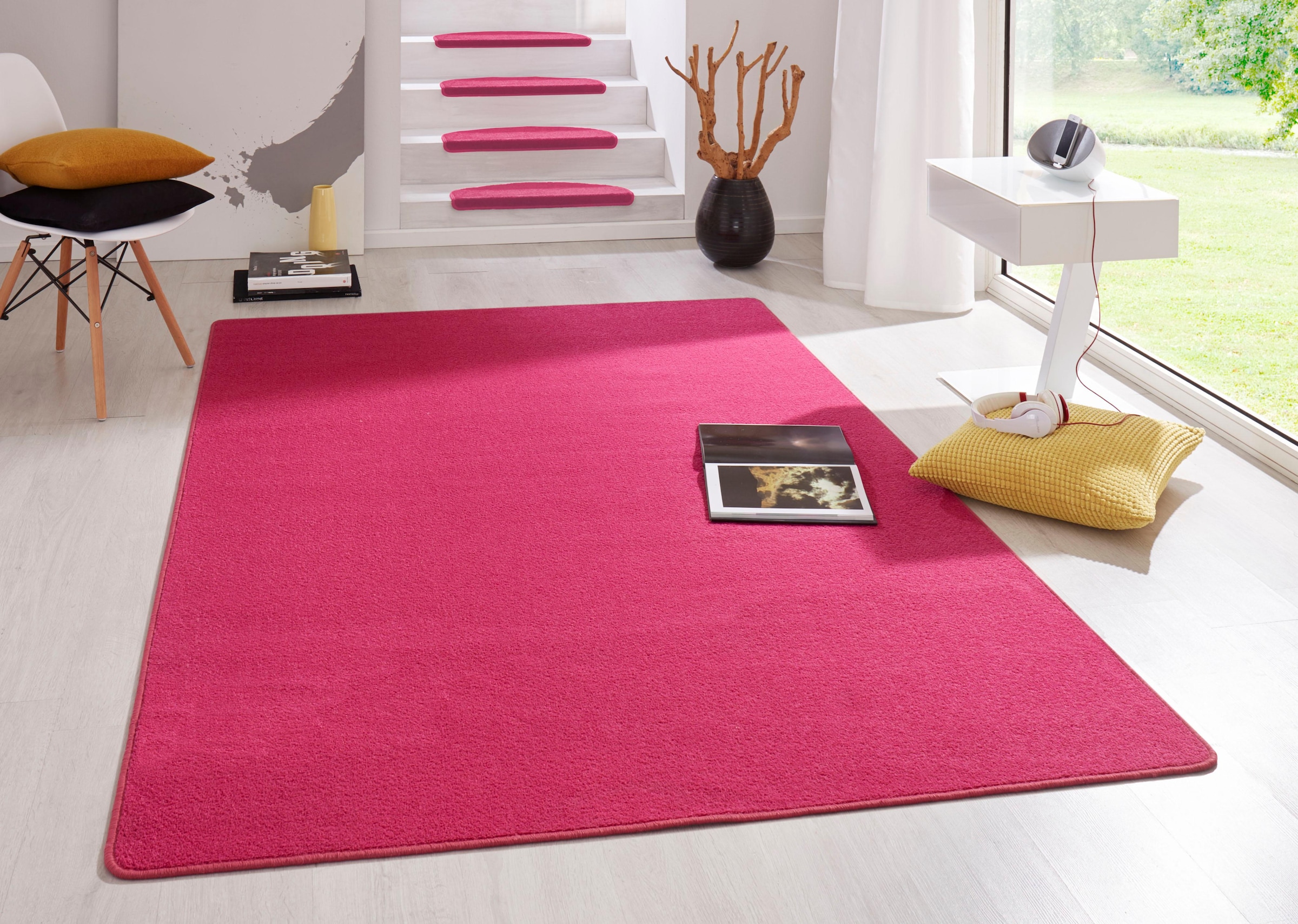 HANSE Home Teppich »Fancy«, rechteckig, 7 mm Höhe, Kurzflor, Läufer, uni, g günstig online kaufen