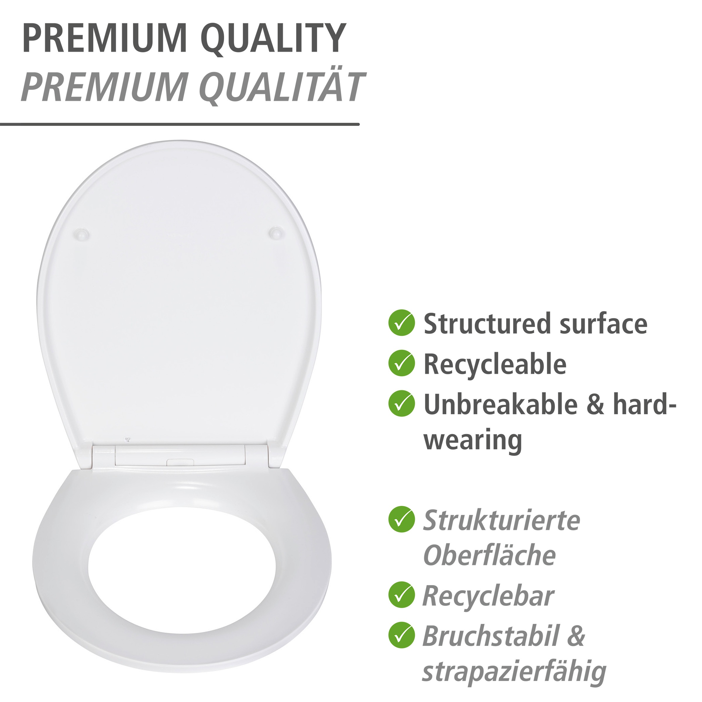 WENKO WC-Sitz »Canyon«, mit Relief, aus antibakteriellem Duroplast