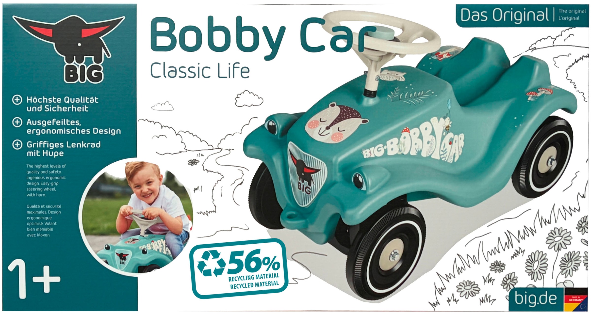 BIG Rutscherauto »BIG Bobby Car Classic Life« Made in Germany