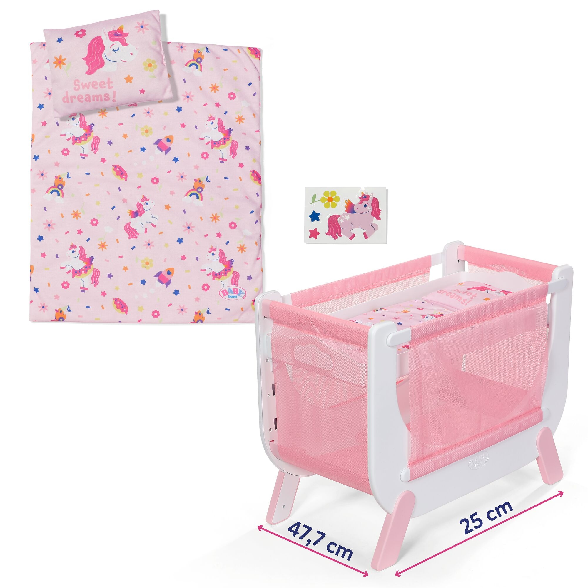 Baby Born Puppenbett »Beistellbett Einhorn«