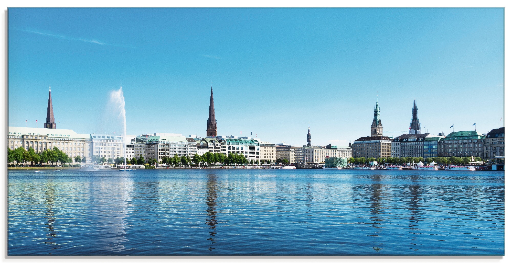 Artland Glasbild »Hamburg Alsterpanorama«, Deutschland, (1 St.), in verschi günstig online kaufen