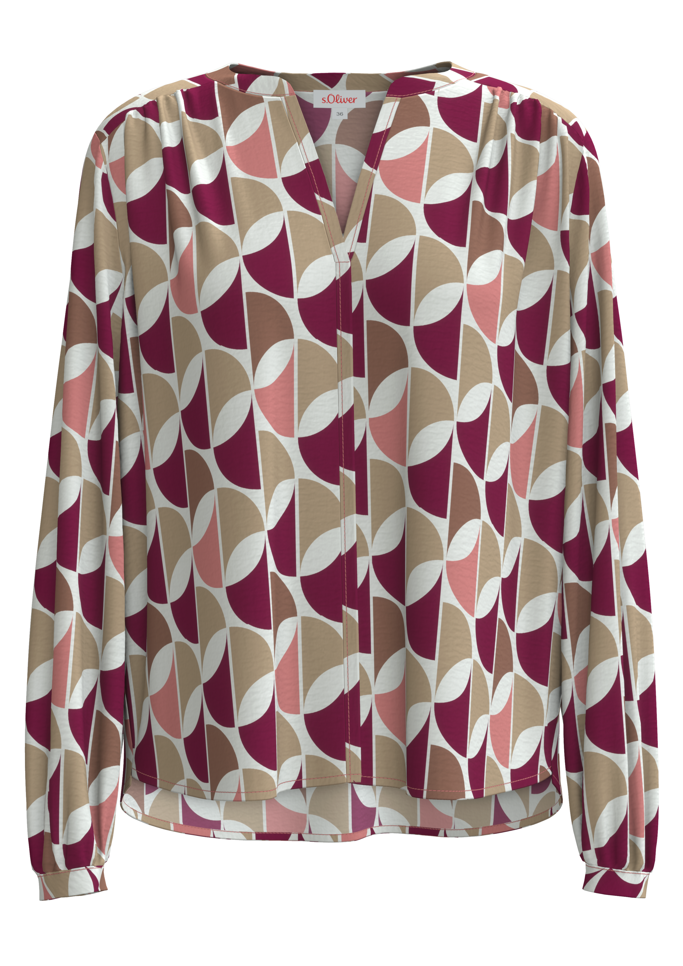 s.Oliver Langarmbluse, mit All-Over Print