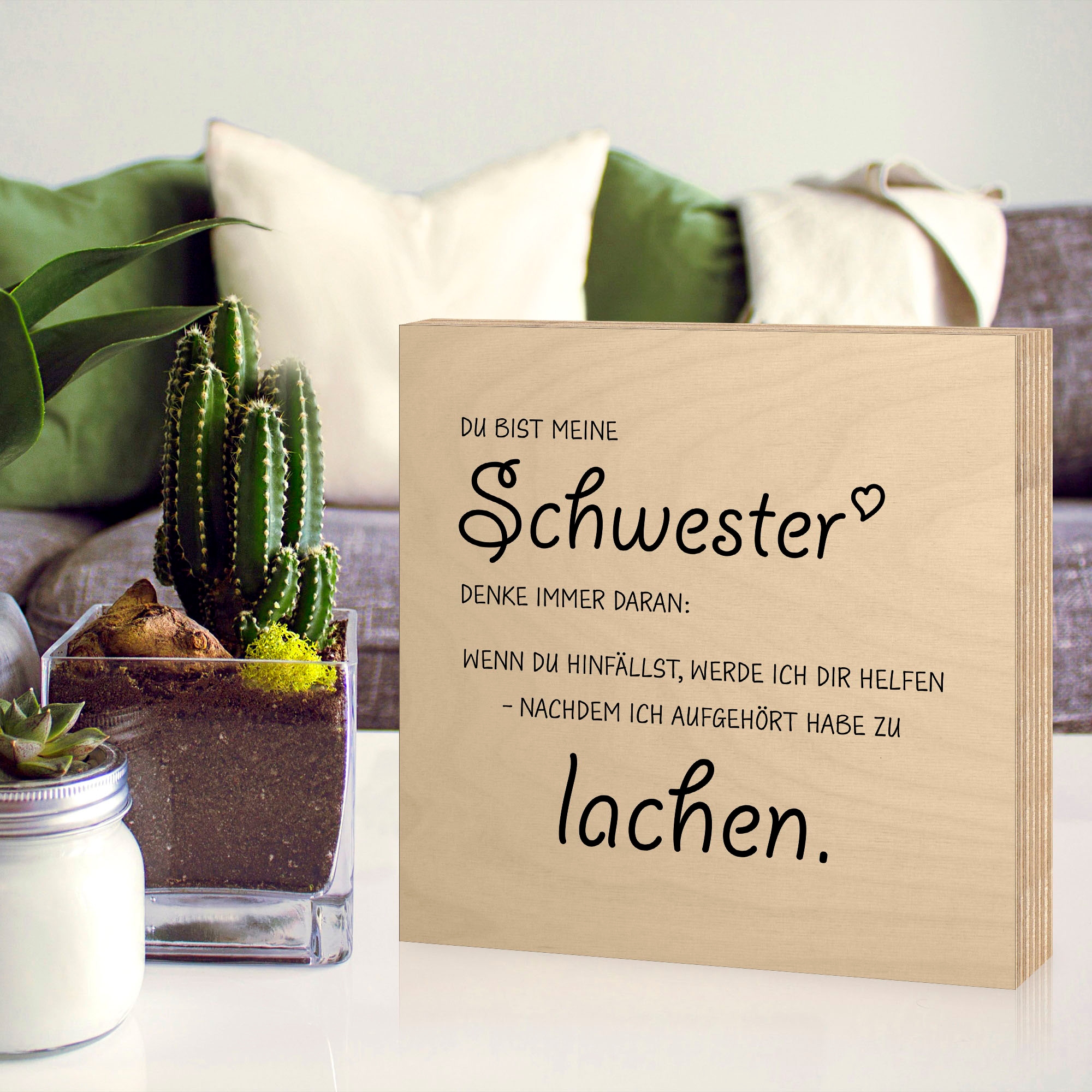 Artland Holzbild »Schwester«, Sprüche & Texte, (1 St.)