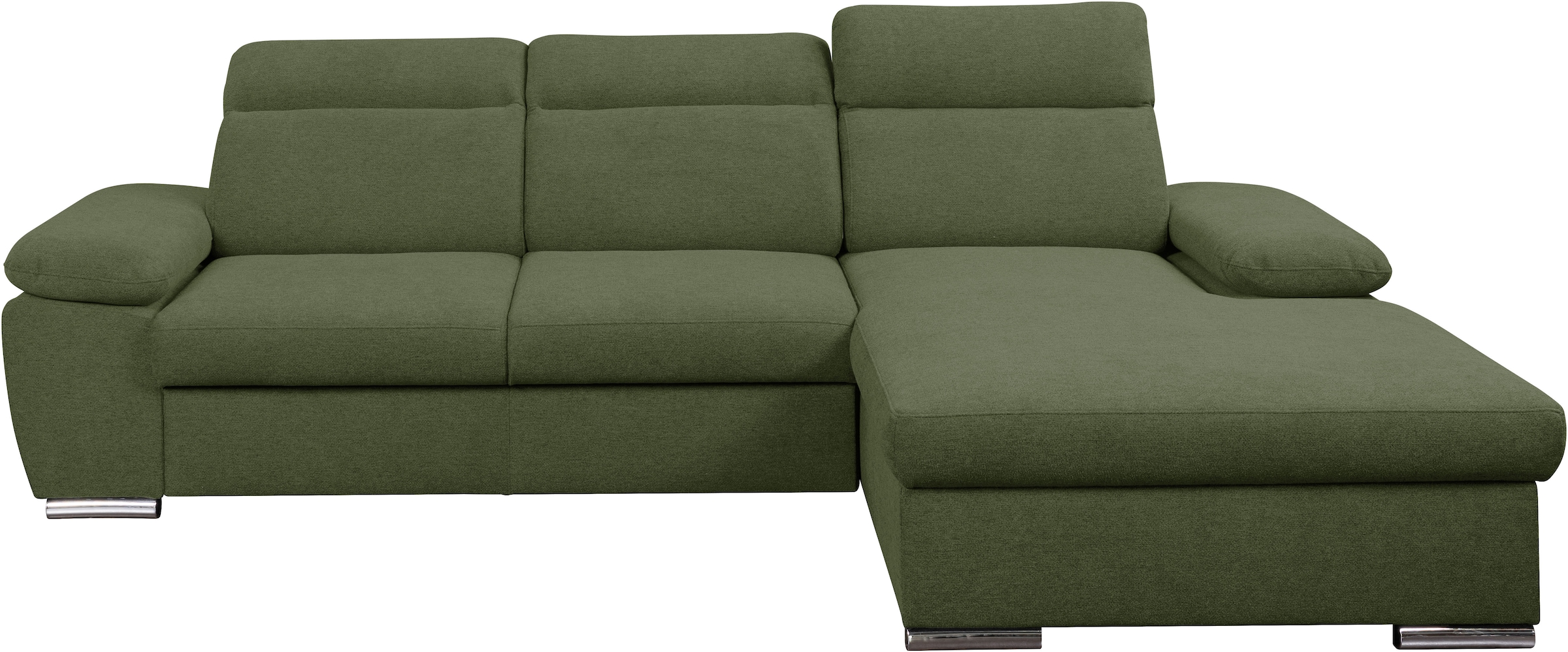 WERK2 Ecksofa »Palma modernes Schlafsofa mit Bettkasten, L-Form, B/T 282/185 cm« Kopfteile verstellbar