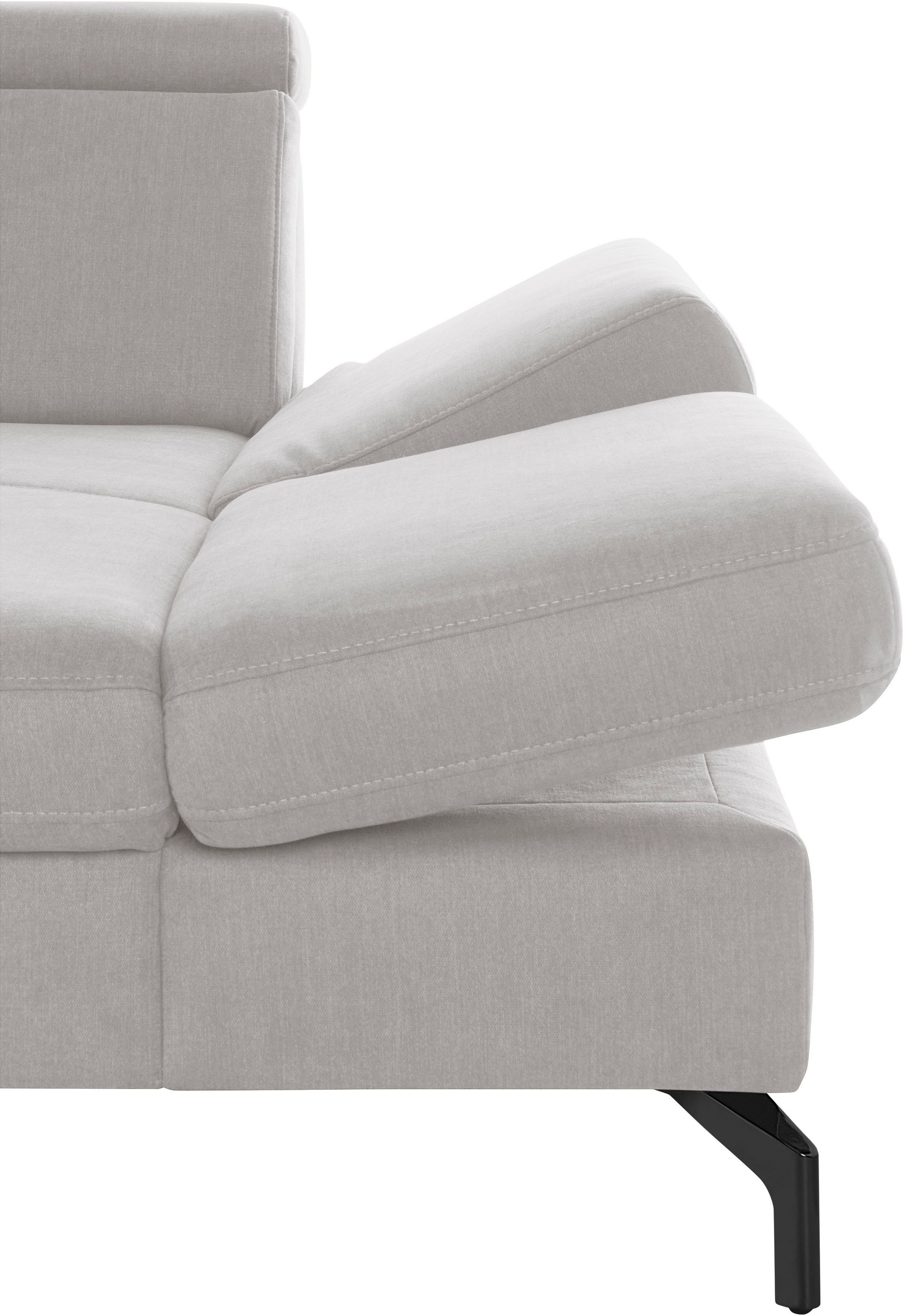 sit&more Wohnlandschaft »Brisbane U-Form«, Fußhöhe 15 cm, inklusive Sitztiefen-, Armteil- und Kopfteilverstellung