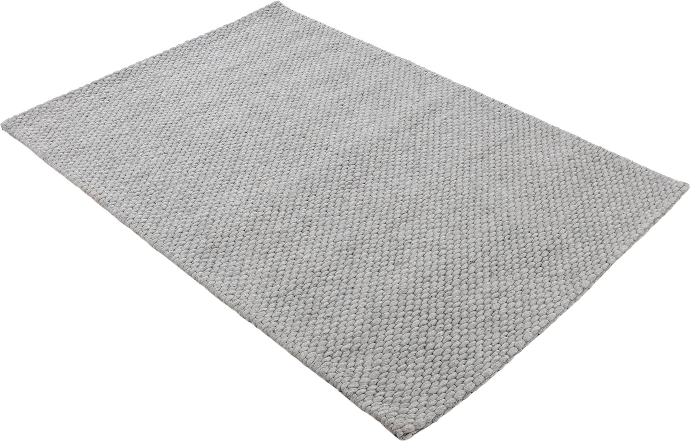 carpetfine Wollteppich »Sina,  auch als Läufer«, rechteckig, 14 mm Höhe, Handweb Teppich, reine Wolle, meliert, handgewebt, weich & kuschelig