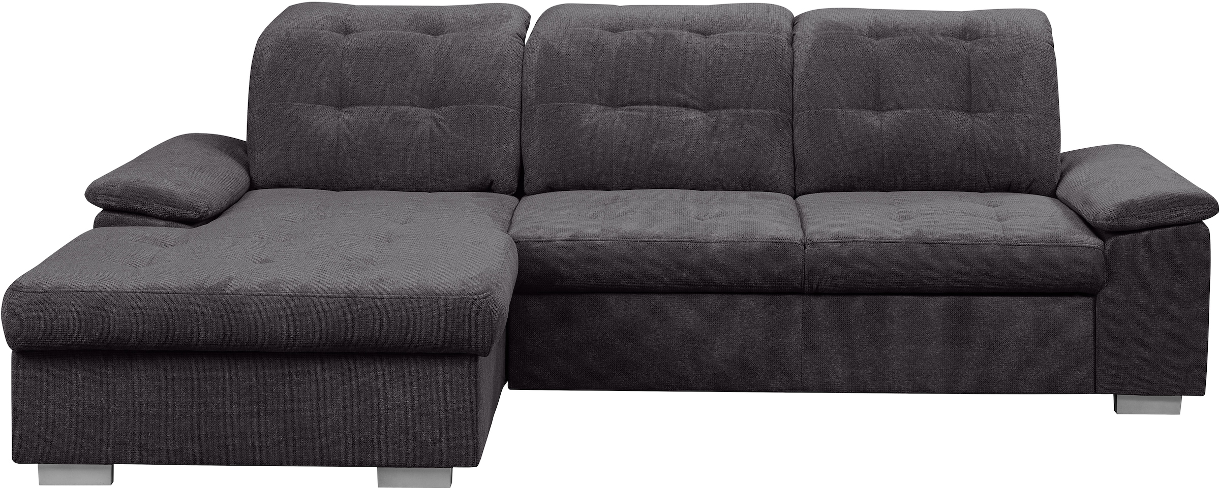 WERK2 Ecksofa Carmen, Sofa, Eckcouch mit Schlaffunktion, Bettkasten und Sitztiefenverstellung