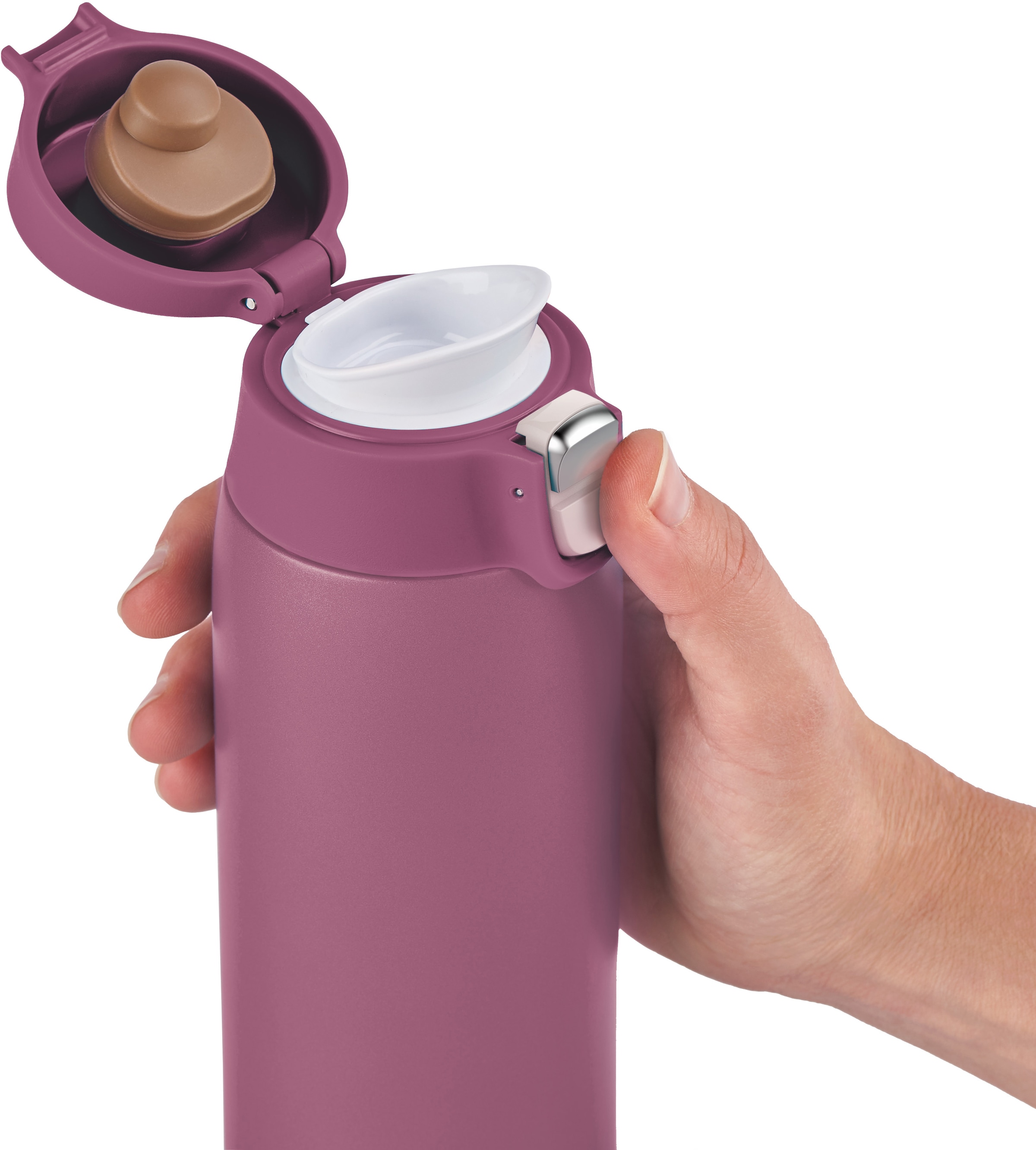 Emsa Thermobecher »Travel Mug Light«, 0,4L, Edelstahl, 100% dicht, 8h warm/16h kalt