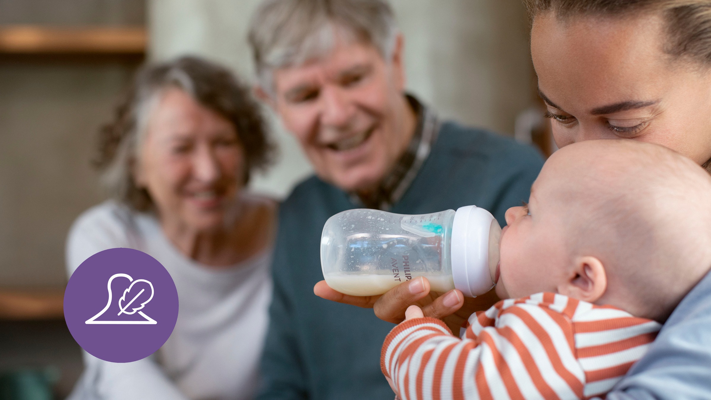 Philips AVENT Babyflasche »Natural Response SCY670/02«, 2 Stück, mit dem AirFree Ventil, 125 ml, ab 0 Monaten