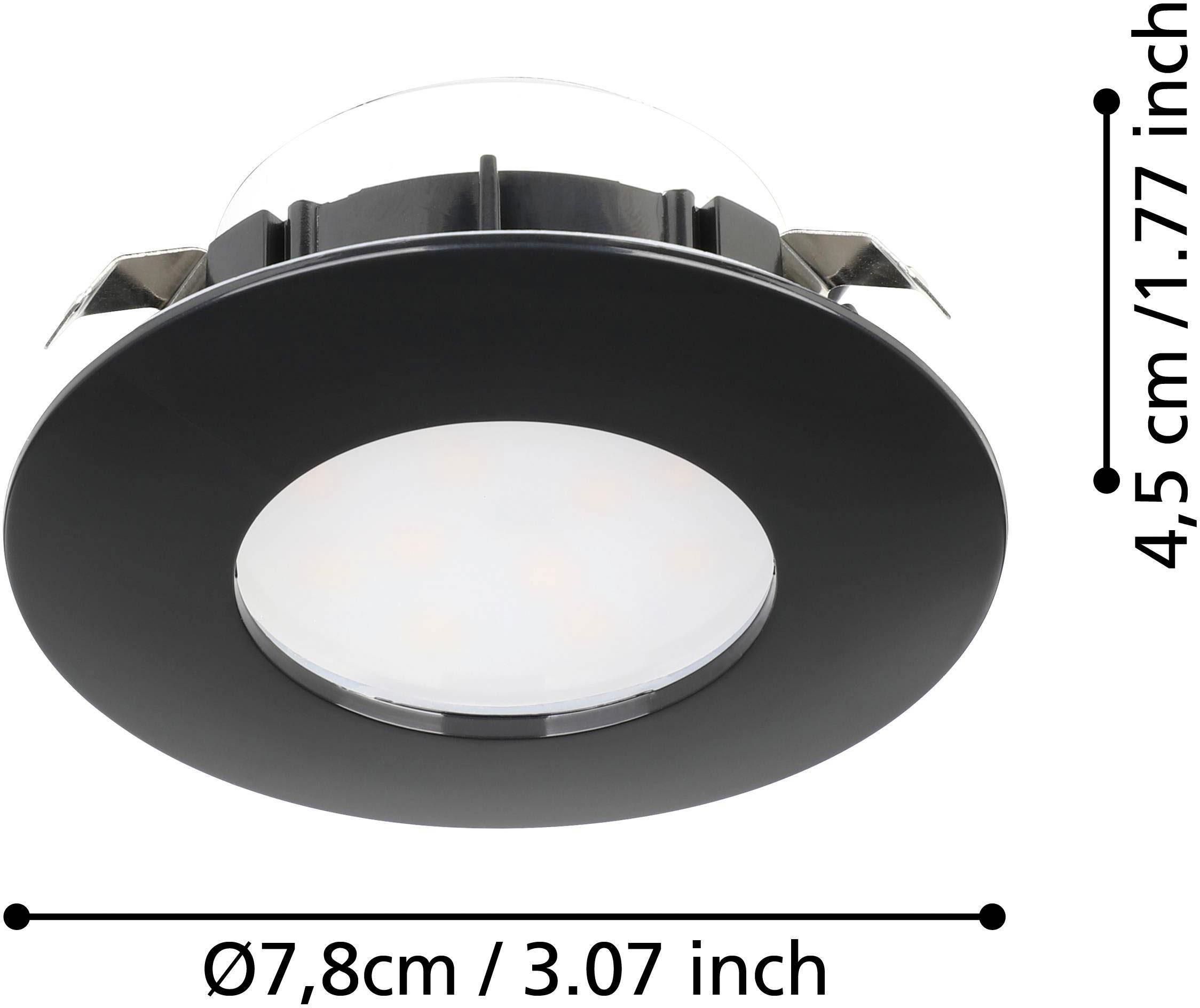EGLO Deckenleuchte »PINEDA«, Leuchtmittel LED-Modul | LED fest integriert, Deckenleuchte in schwarz aus Kunststoff - 4,9W - Warmweiß