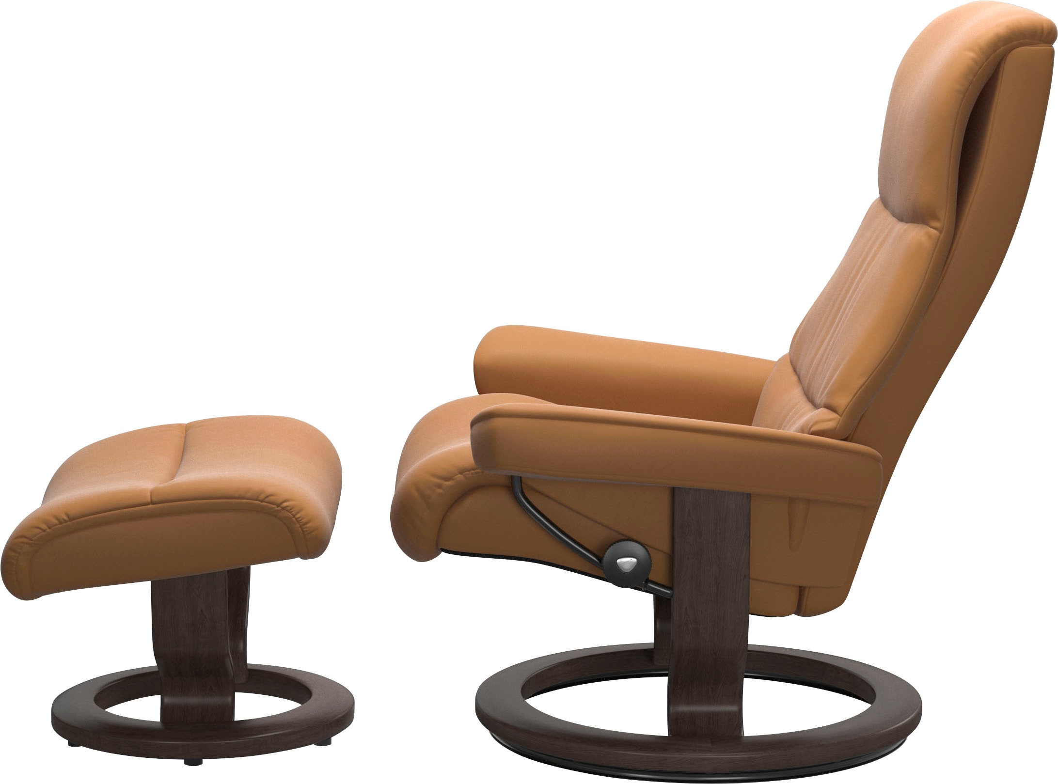 Stressless® Relaxsessel »View«, (Set, Relaxsessel mit Hocker), mit Classic Base, Größe S,Gestell Wenge