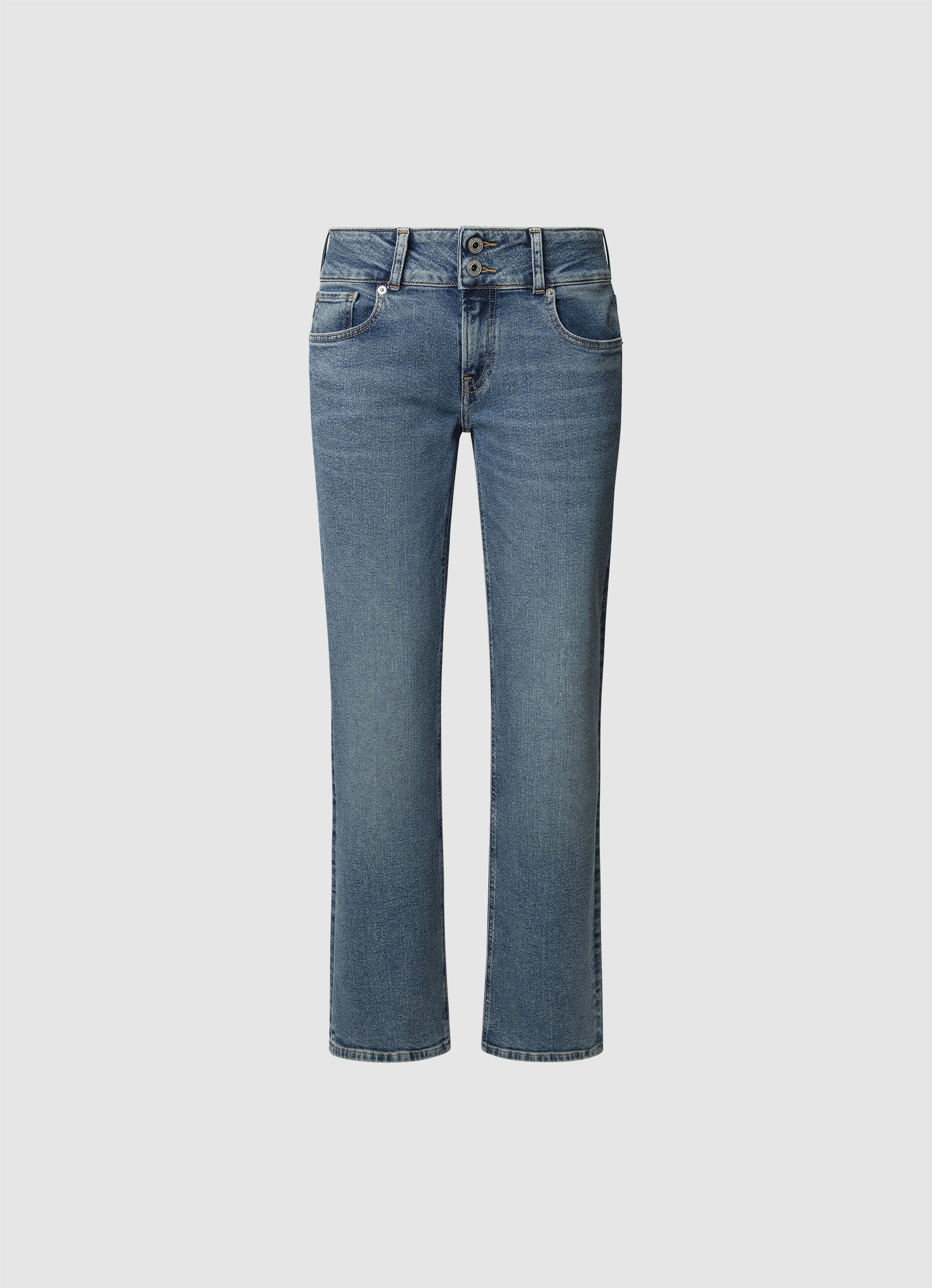 Gerade Jeans »STRAIGHT JEANS LW«, mit doppeltem Knopfverschluss