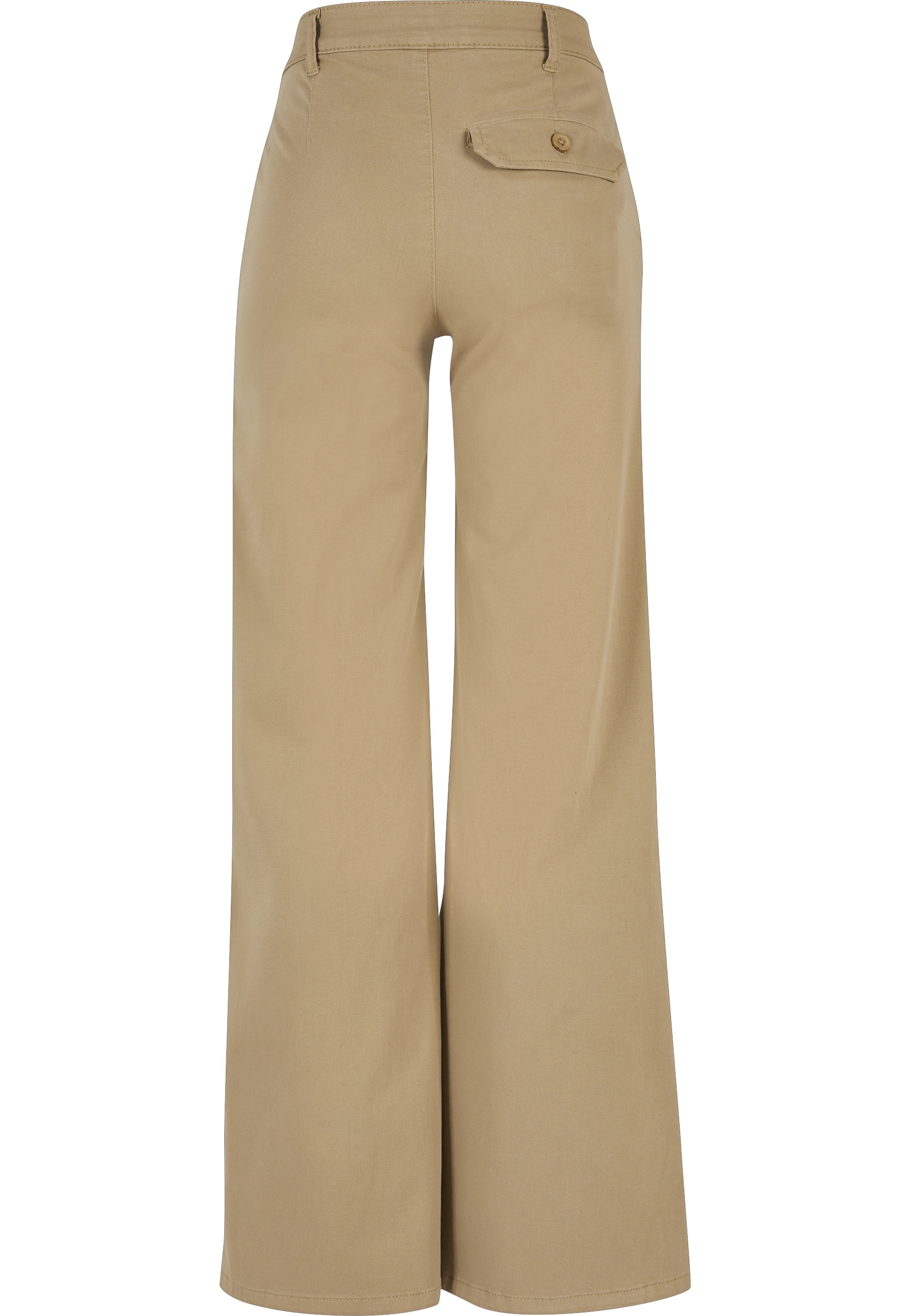 URBAN CLASSICS Chinos »Urban Classics Damen Ladies High Waist Wide Leg Chino Pants«
