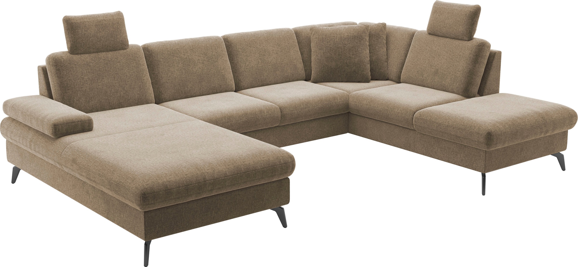 sit&more Wohnlandschaft »Morris Jubi U-Form«, inkl. Armteilfunktion und 1 Zierkissen, wahlweise mit Bettfunktion