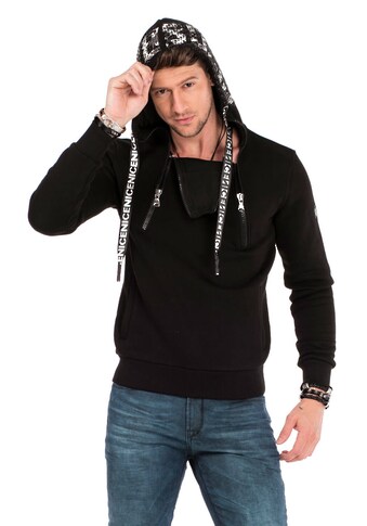 Cipo & Baxx Kapuzensweatshirt, mit extravagantem Zipper-Kragen kaufen