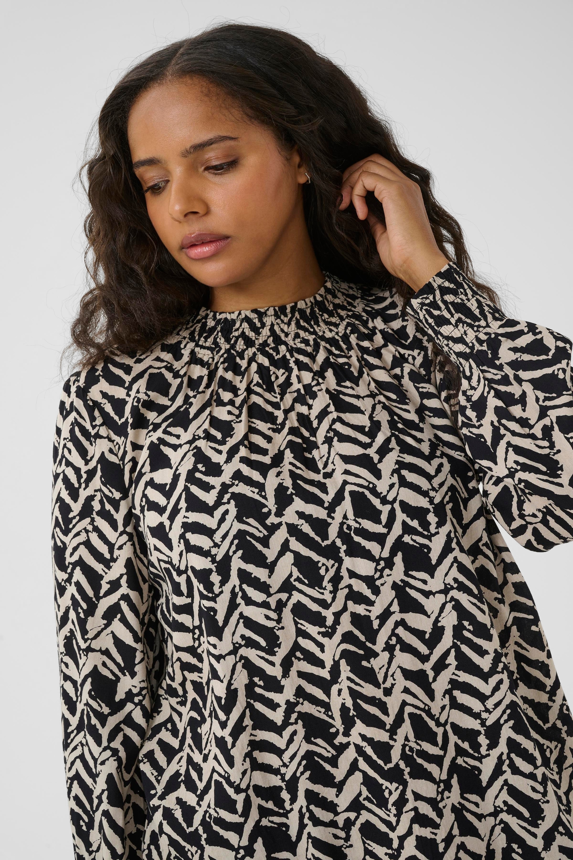 KAFFE Curve Langarmbluse »Langarm-Bluse KCdena«