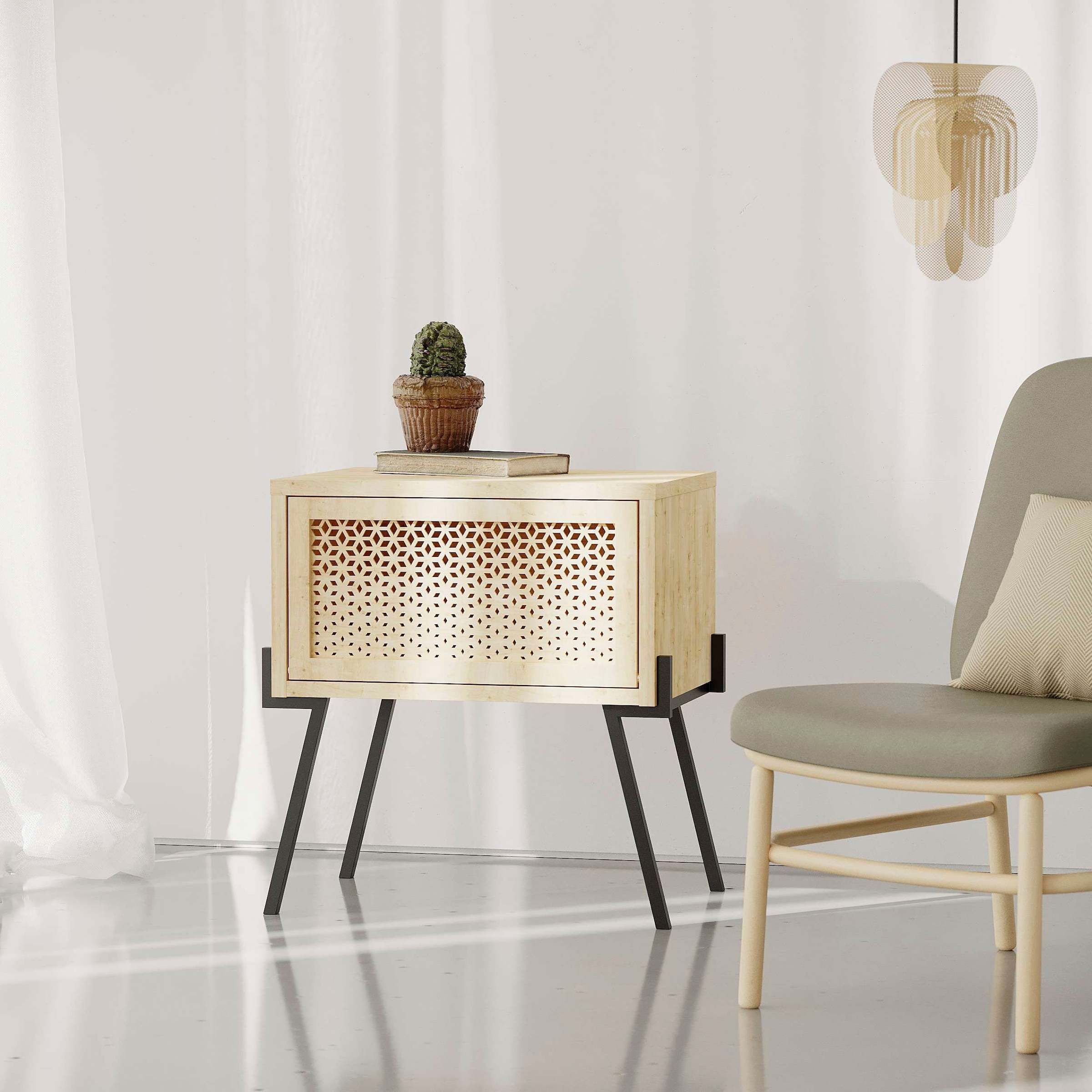 Decortie Nachttisch »NAIVE NACHTTISCH«, (Packung, 1 St.), Leichte Montage, Lagerung, Platzsparend