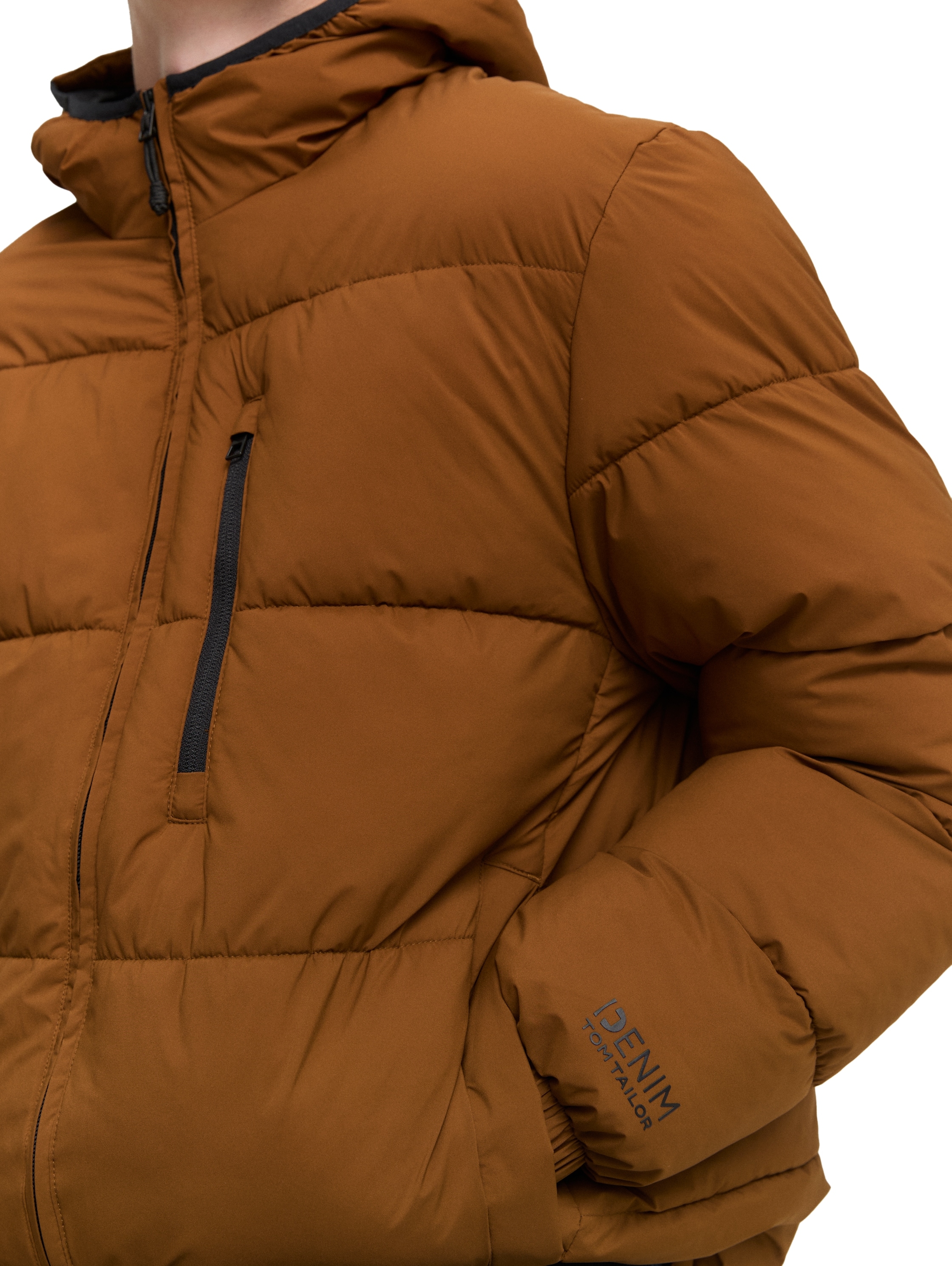 TOM TAILOR Denim Steppjacke mit Kapuze mit Kapuze