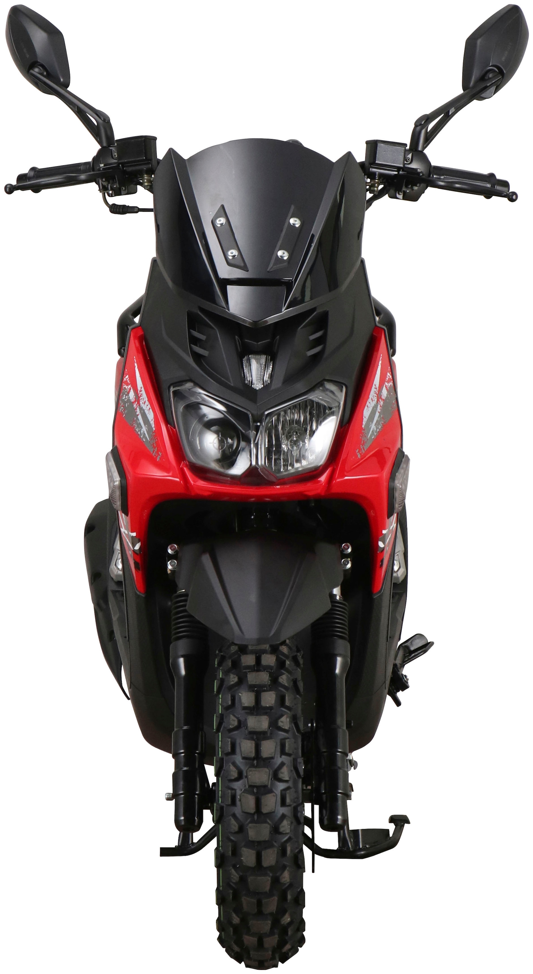 GT UNION Motorroller »Cross 2.0 25«, 49,6 cm³, 25 km/h, Euro 5, 2,7 PS, (Komplett-Set, 2 tlg., mit Topcase), Luftgekühlter Motor