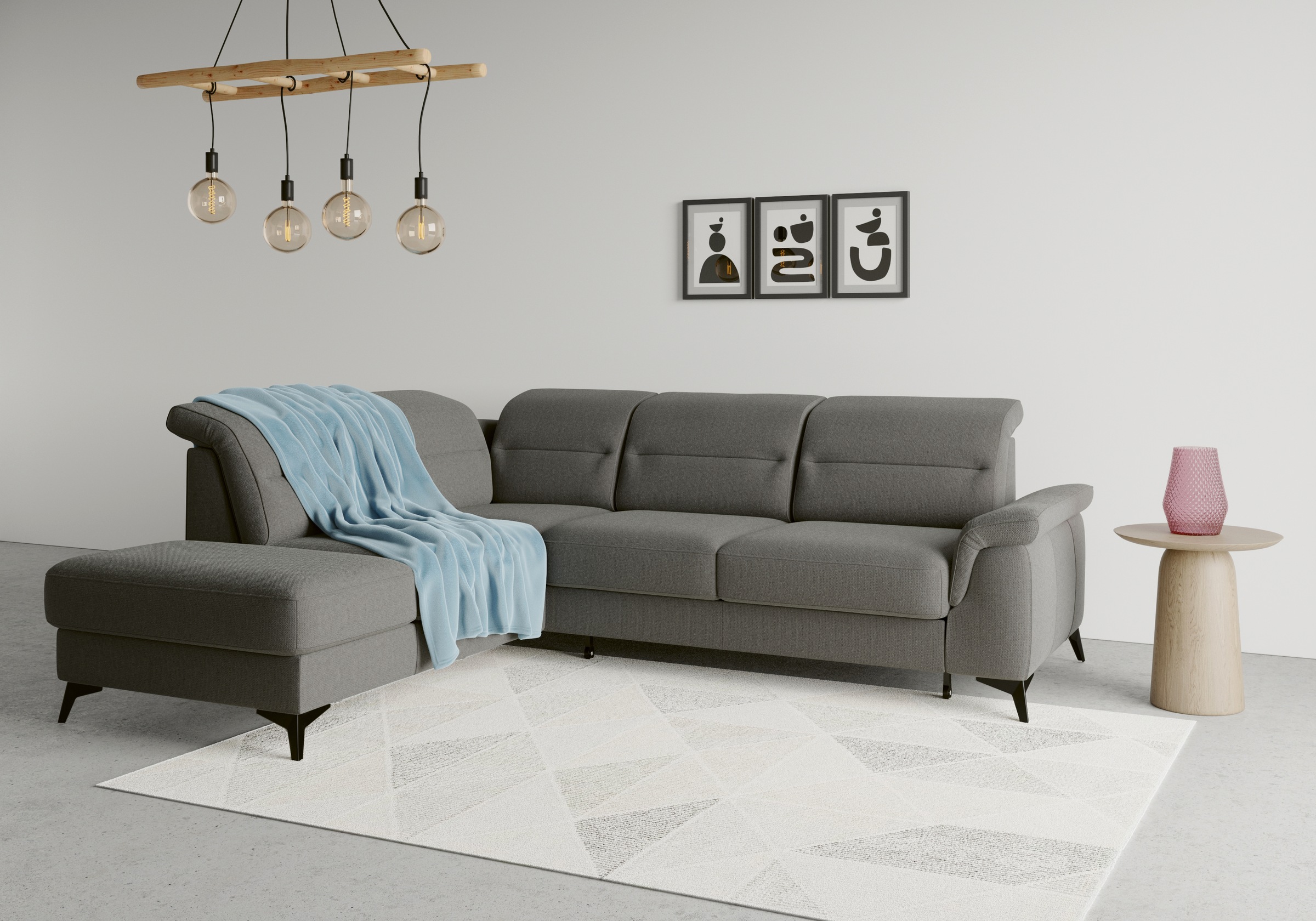 sit&more Ecksofa »Sinatra L-Form«, mit Ottomane, optional mit Kopfteilverst günstig online kaufen