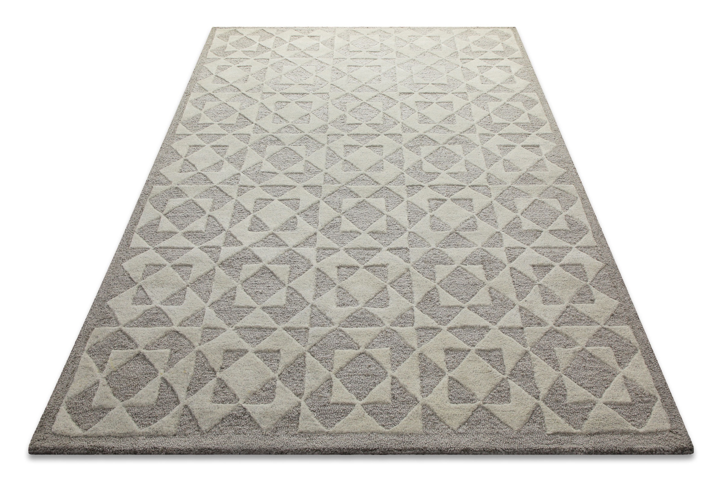 Wecon home Teppich »Downtown«, rechteckig, 10 mm Höhe, handgefertigt, pflegeleicht, Fasermix, Wohnzimmer, Schlafzimmer