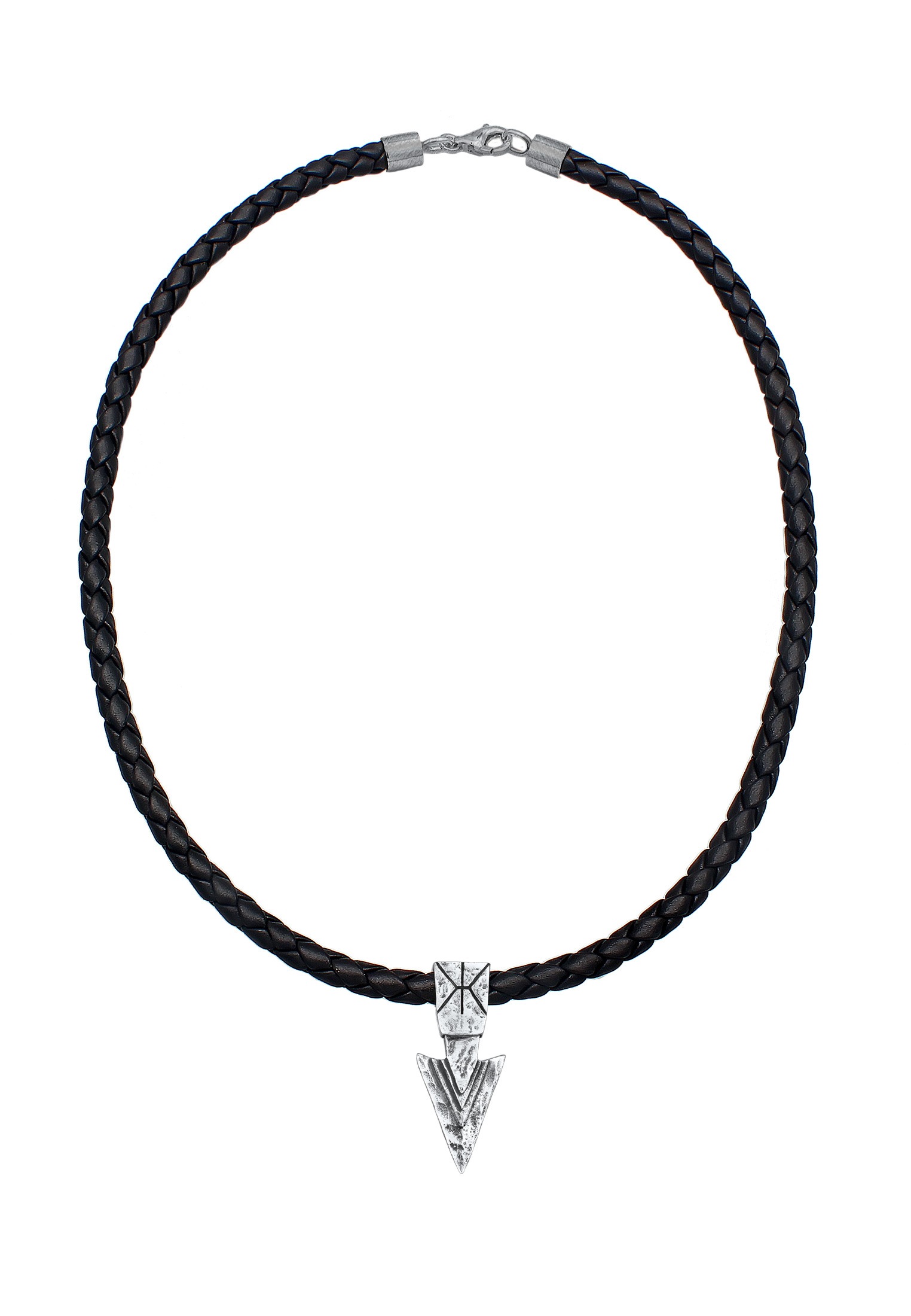 Kuzzoi Kette mit Lederkette Pfeil Oxidiert »Herren Silber« 925 bestellen Anhänger Arrow