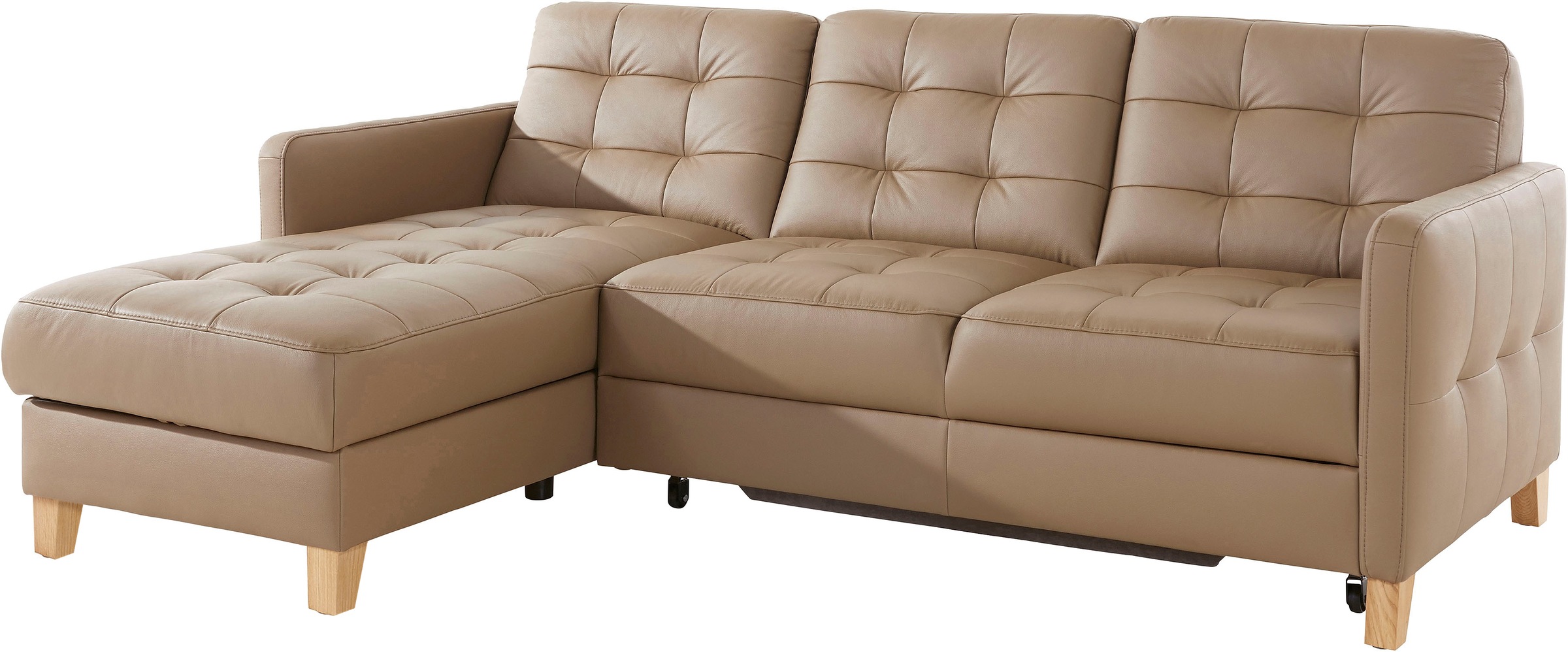 exxpo - sofa fashion Ecksofa »Elio, kompakt und komfortabel, bequem und zeitloses Design, L-Form«, wahlweise mit Bettfunktion