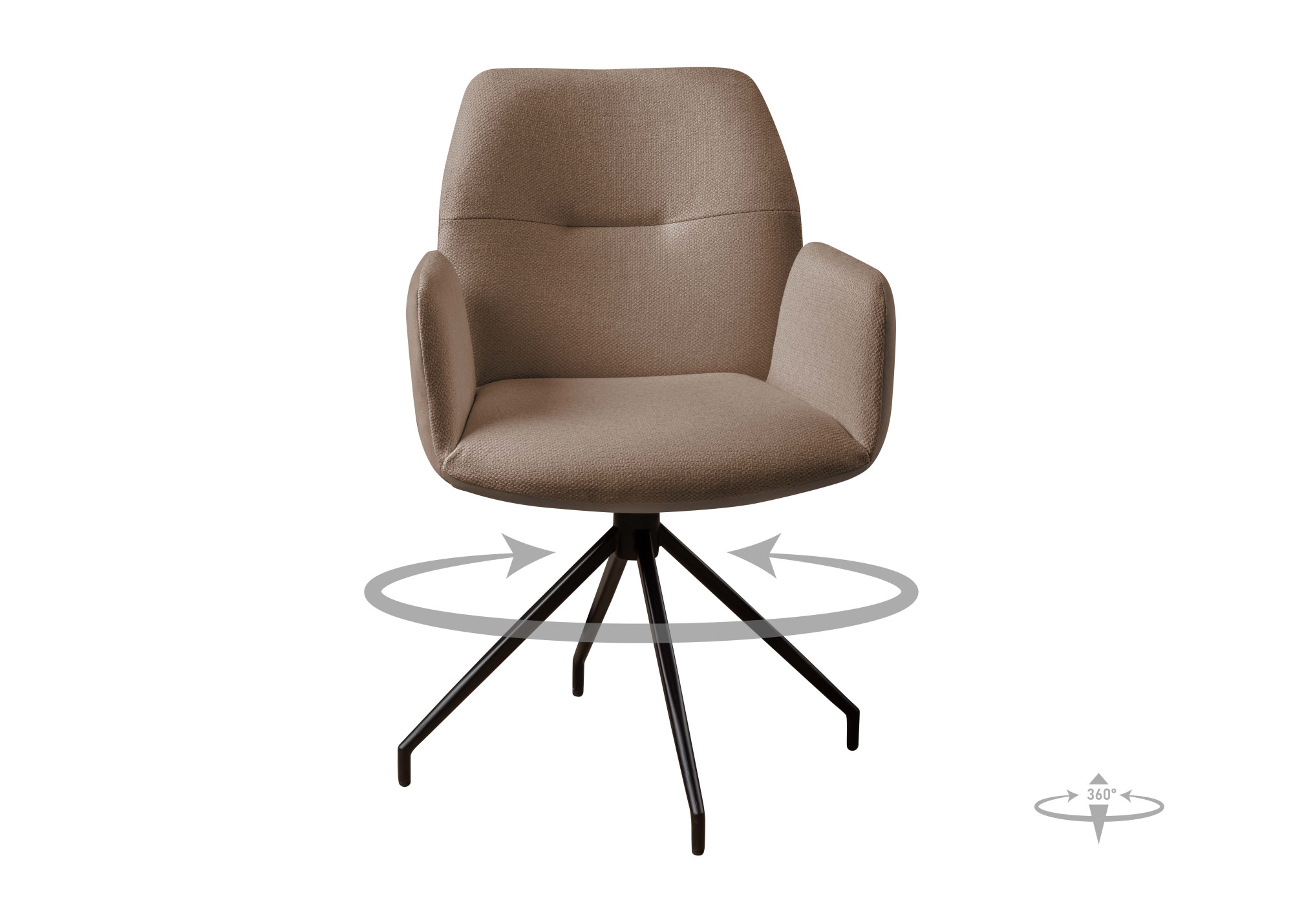 Home affaire Armlehnstuhl »Bruna Drehstuhl, Polsterstuhl, Esszimmerstuhl, Küchenstuhl, 4-Fußstuhl« ()