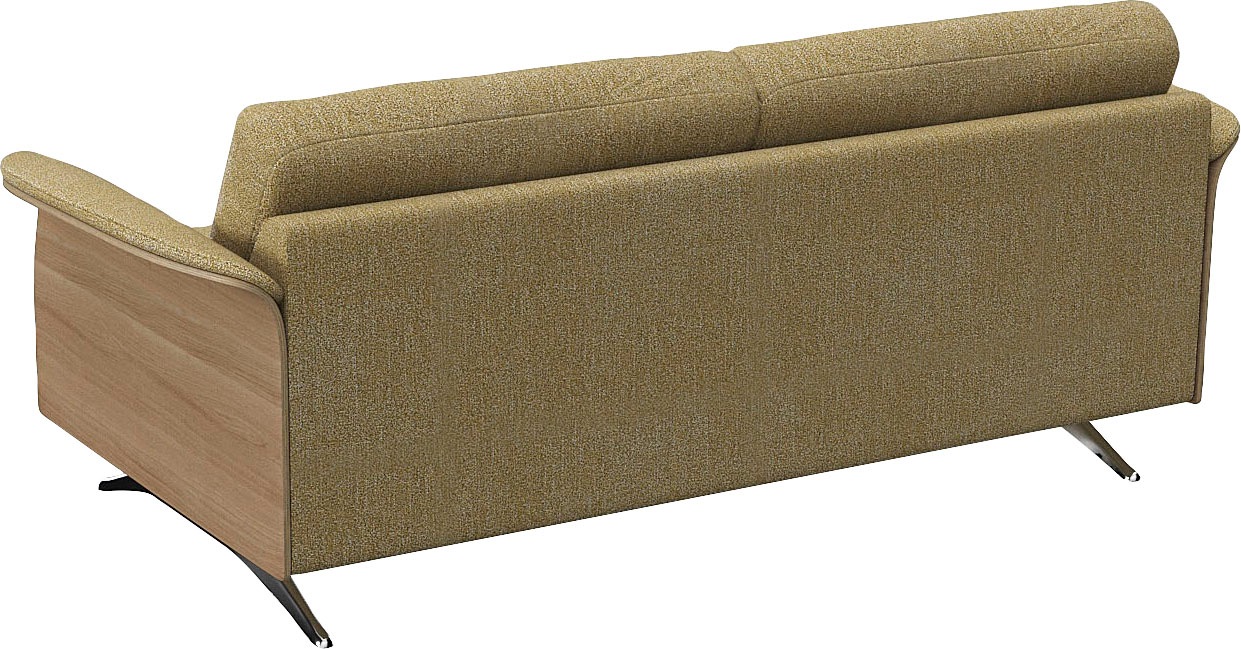 FLEXLUX 2,5-Sitzer »Glow Sofa, Couch,«, Premium-Sitz: Kaltschaum & Federkern, Arml. geölte Eiche, Fuß Alu