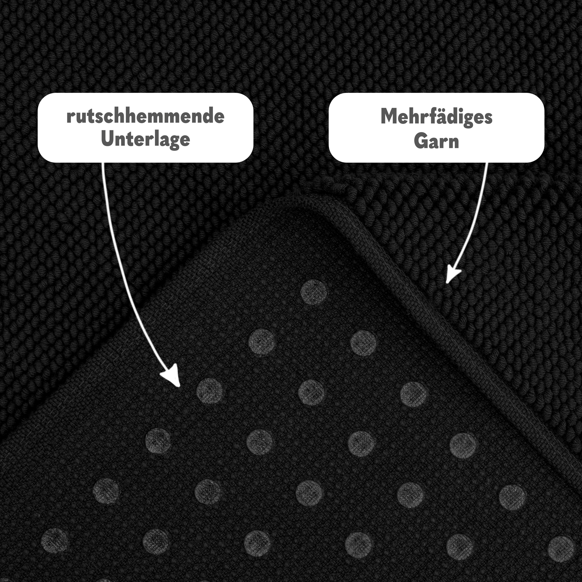 HAMMETEX Badematte »rutschfeste Badvorleger«, rutschhemmend beschichtet, strapazierfähig, einfarbig, 100% Baumwolle, in 2 Größen erhältlich