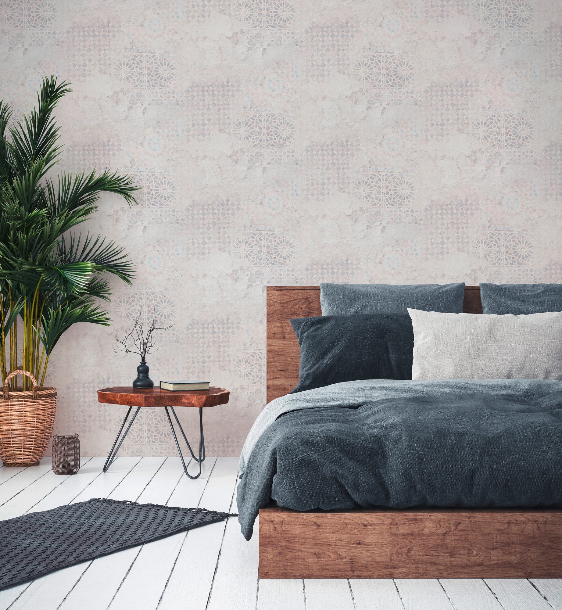 living walls Vliestapete »Metropolitan Stories, Antonio Barcelona« Motiv | Strukturmuster | gemustert leicht strukturiert Tapete Ausgefallen Tapeten Wohnzimmer Schlafzimmer Küche modern Design