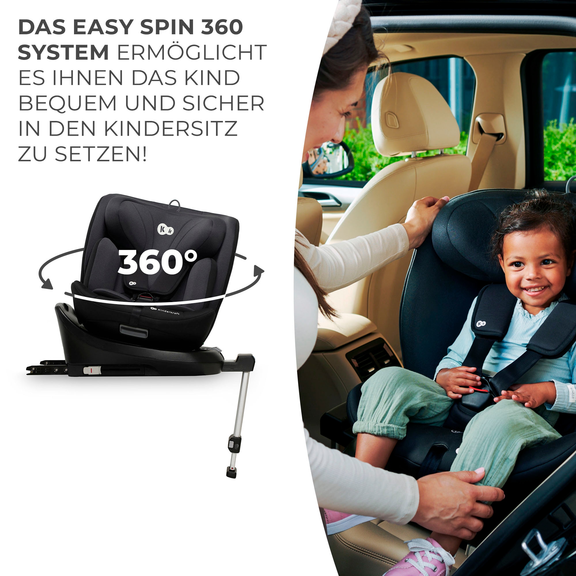 Kinderkraft Autokindersitz »I-360 i-Size« 360° – drehbarer Kindersitz