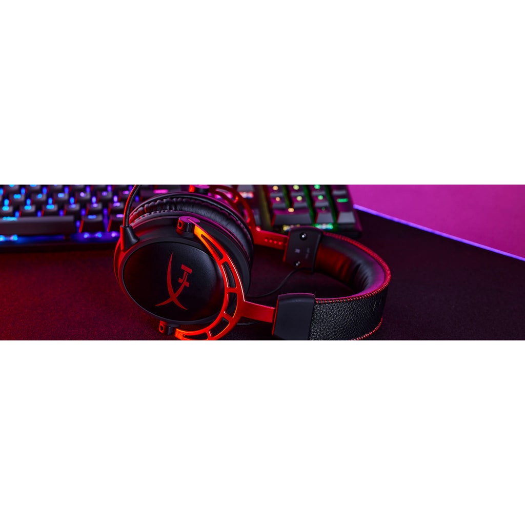 HyperX Gaming-Headset »Cloud Alpha Wireless«, LED Ladestandsanzeige-Rauschunterdrückung-Mikrofon abnehmbar