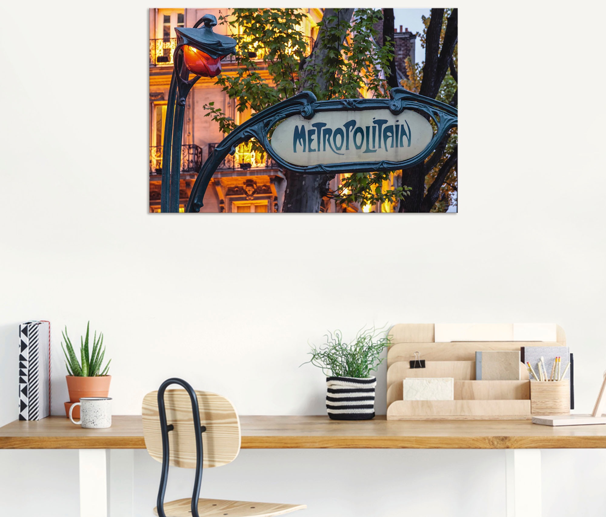 Artland Wandbild »Jugendstil-Eingang zu Metro-Station«, Schilder, (1 St.), als Alubild, Leinwandbild, Wandaufkleber oder Poster in versch. Größen