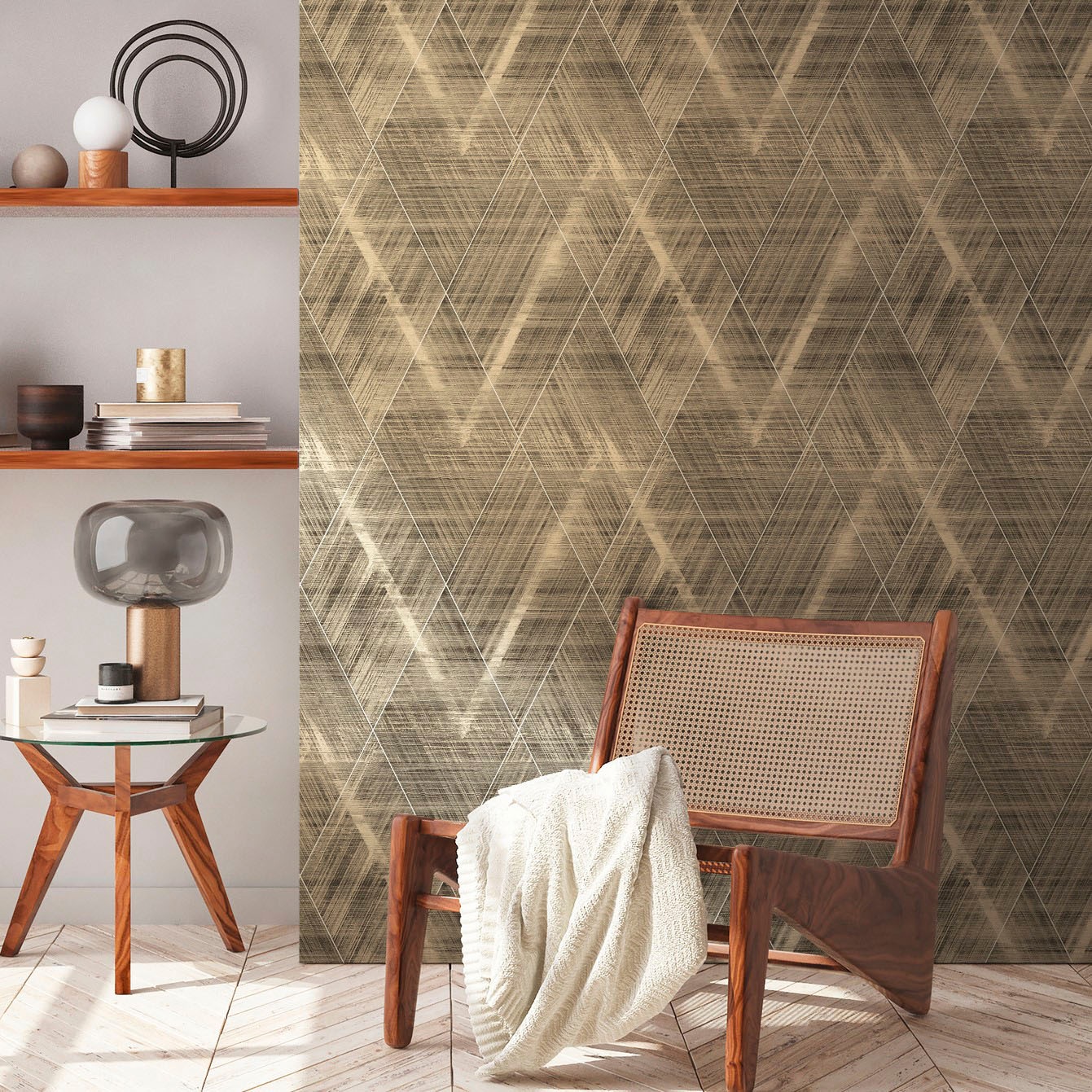 A.S. Création Vliestapete »THE BOS Grafisch«, leicht glänzend-gemustert-abstrakt, Grafiktapete Tapeten Wohnzimmer Schlafzimmer Küche modern Design Optik