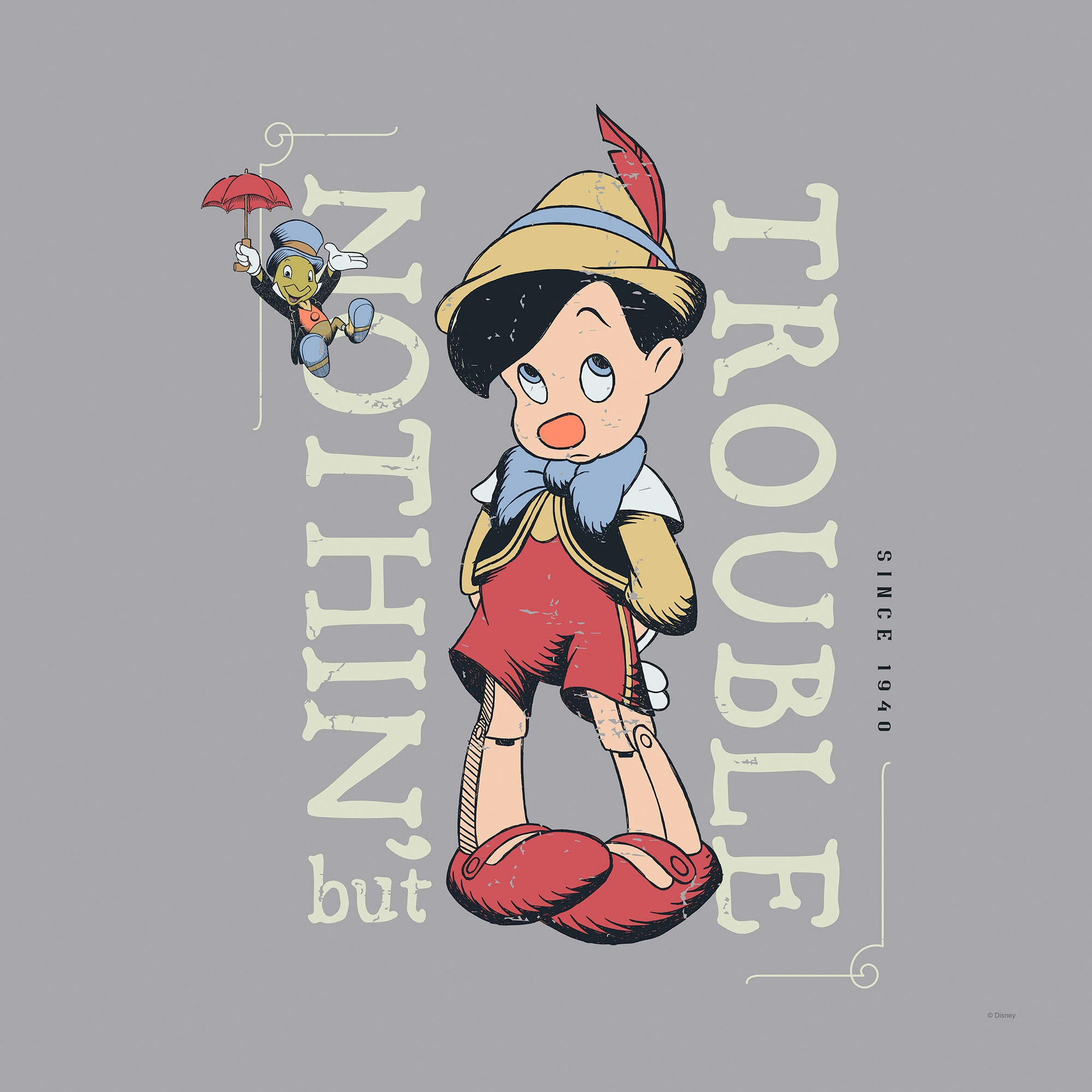 Komar Leinwandbild »Hey Pinocchio - Größe 40 x 40 cm«, Disney, (1 St., 40 x 40 cm (Breite x Höhe), Keilrahmenbild mit Echtholzrahmen, Kinderzimmer