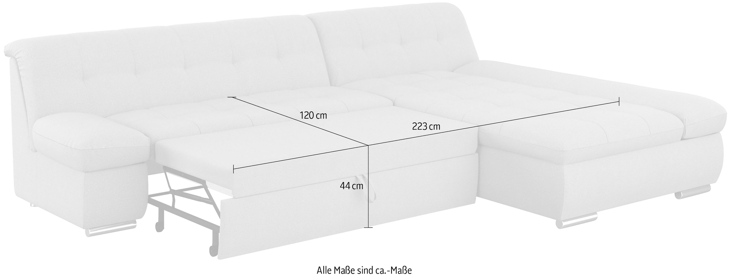DOMO collection Ecksofa »Mona L-Form«, wahlweise mit Bettfunktion