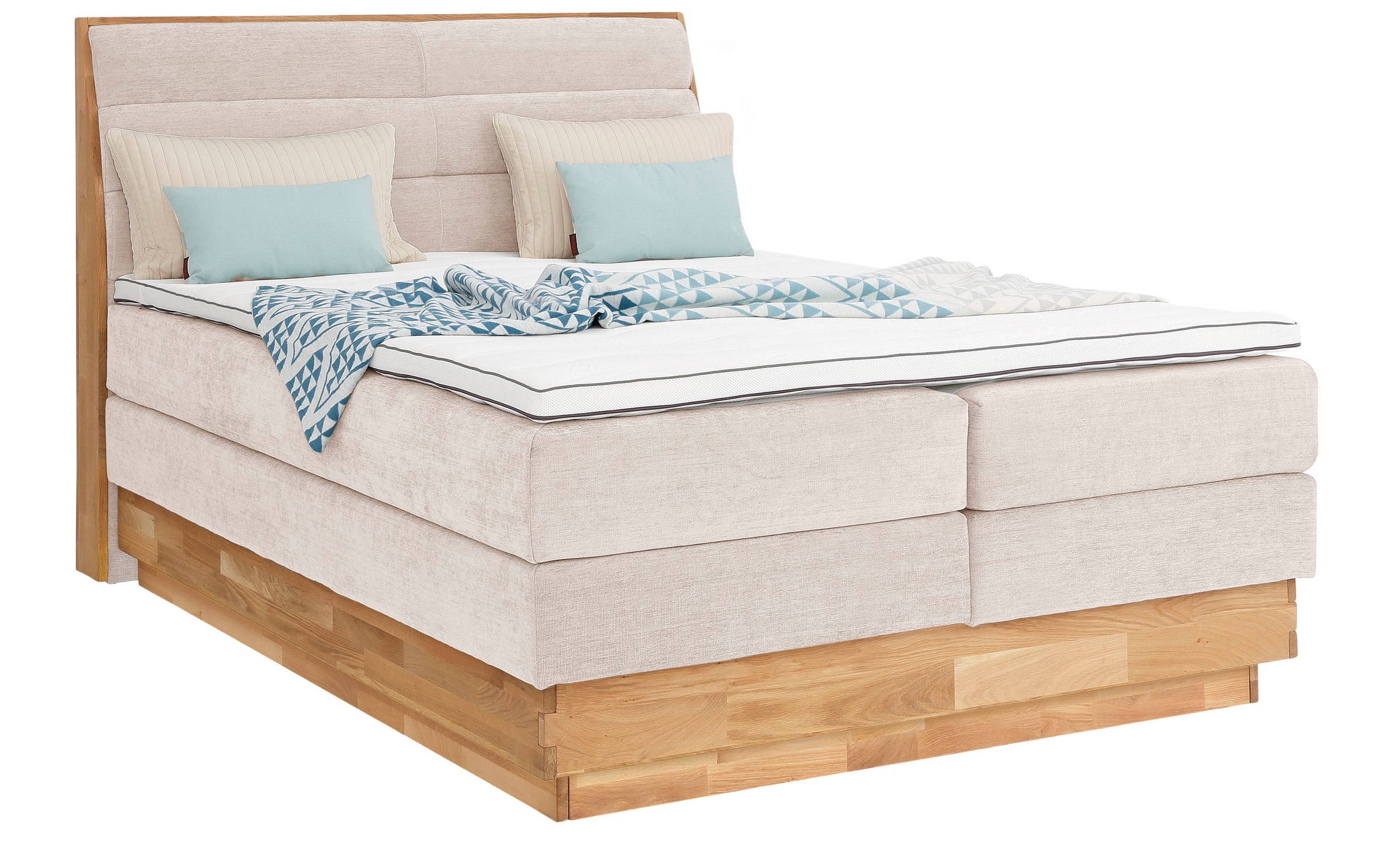 OTTO products Boxspringbett »Jenna«, ohne LED-Beleuchtung, mit zertifiziert günstig online kaufen
