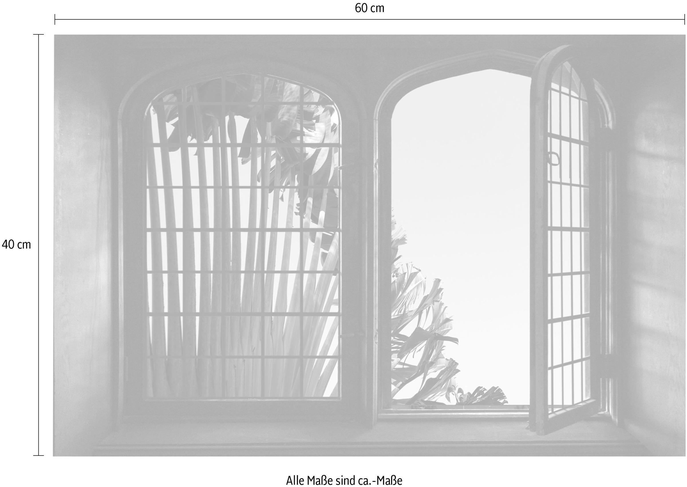 queence Wandsticker »Palme«, Wandsticker, Wandbild, selbstklebend, 3D, Fenster