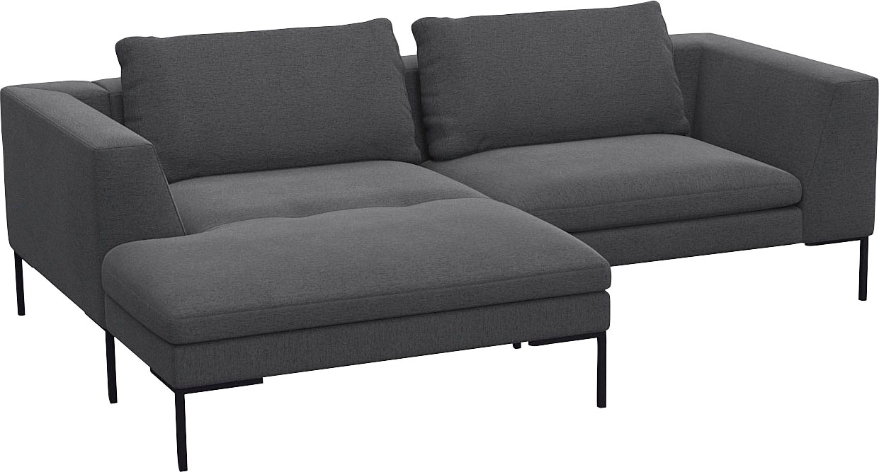 FLEXLUX Ecksofa »Loano, superbequemer Sitzkomfort durch Kaltschaum im Sitz, L-Form«, modernes Sofa, frei im Raum stellbar, lose Kissen, hoher Fuß