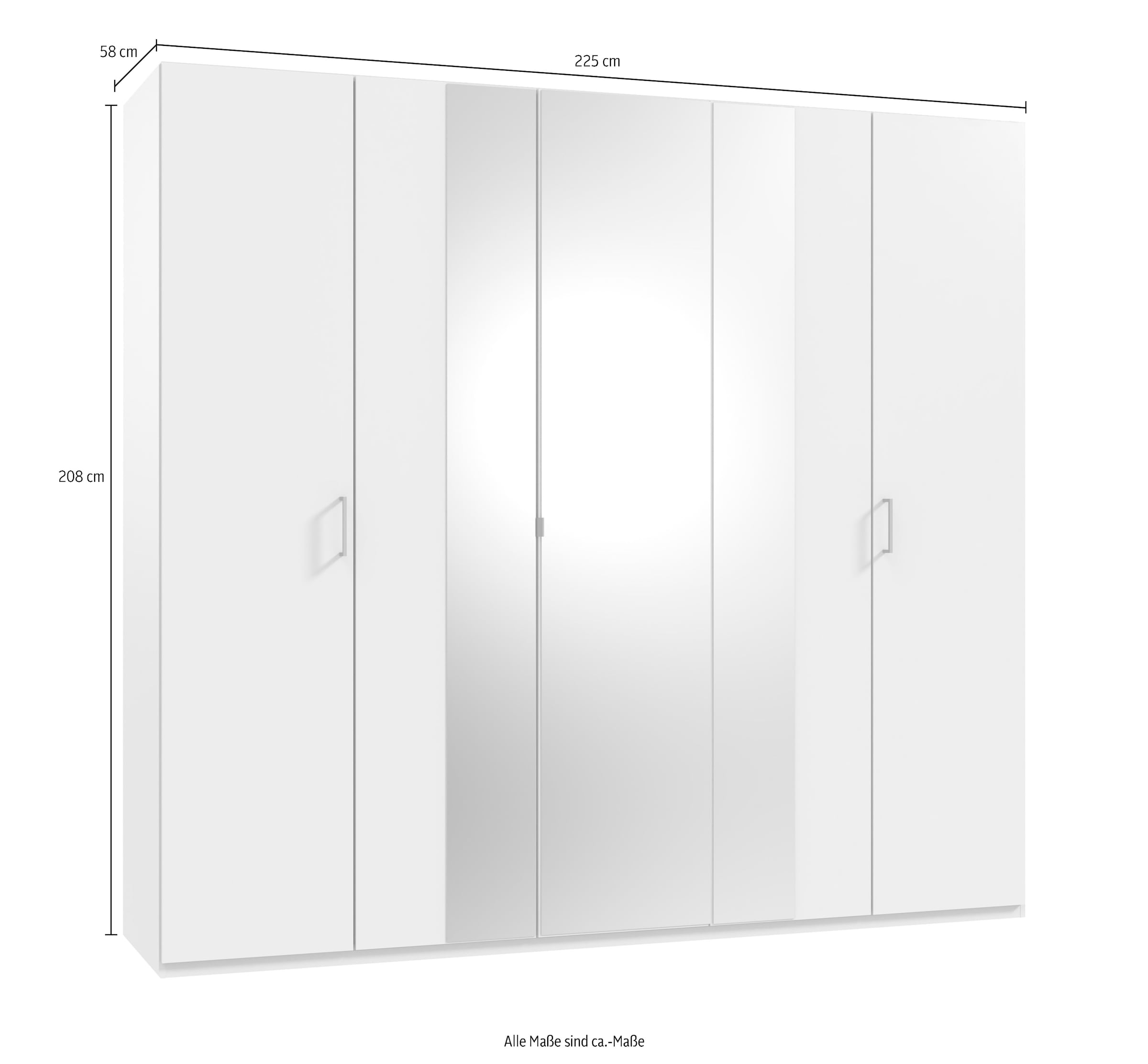 Wimex Drehtürenschrank »Kreta«, mit Spiegeltüren, 225cm breit