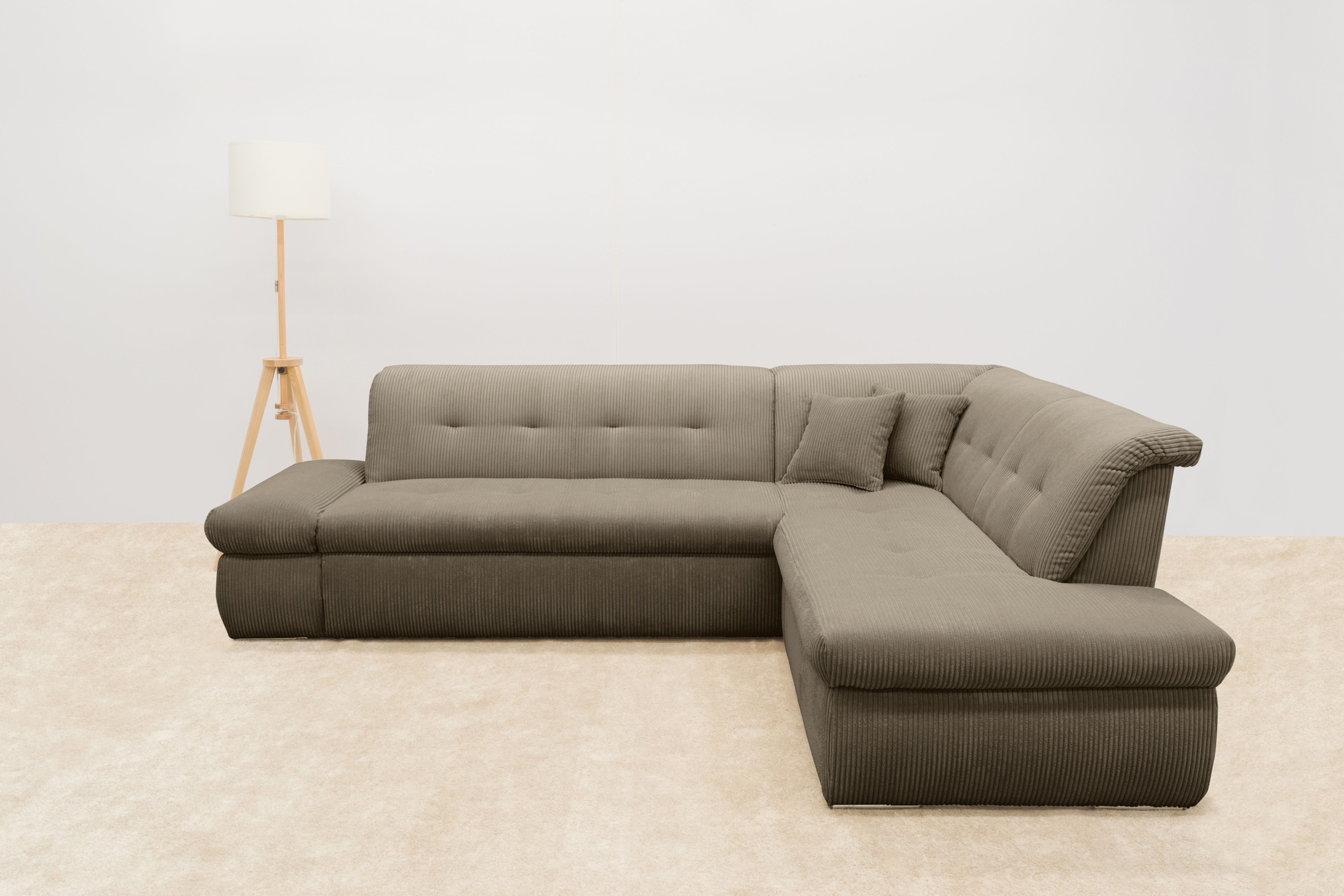 DOMO collection Ecksofa »Moric L-Form« wahlweise mit Bettfunktion und Armle günstig online kaufen