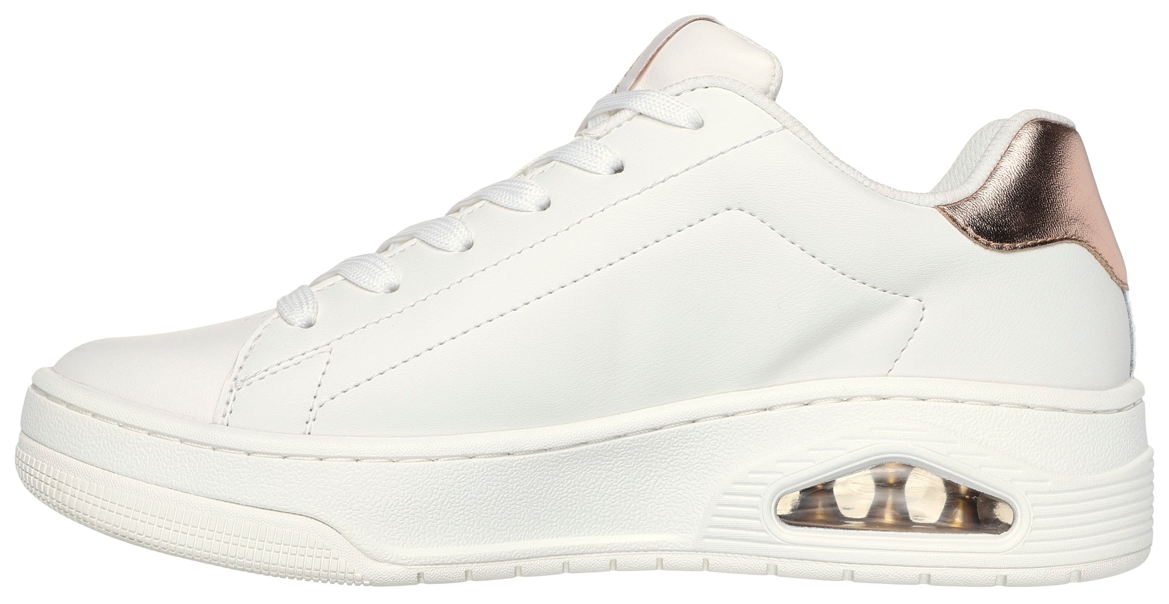 Skechers Sneaker »UNO COURT«, mit Metallic-Applikation, Freizeitschuh, Halbschuh, Schnürschuh