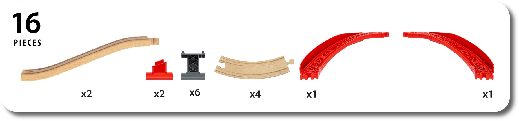 BRIO® Schienenerweiterungs-Set »BRIO® WORLD, Schienenpaket Berg und Tal«, FSC®- schützt Wald - weltweit