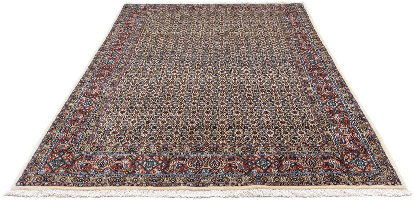 morgenland Wollteppich »Moud Stark Gemustert Beige 194 x 152 cm«, rechtecki günstig online kaufen