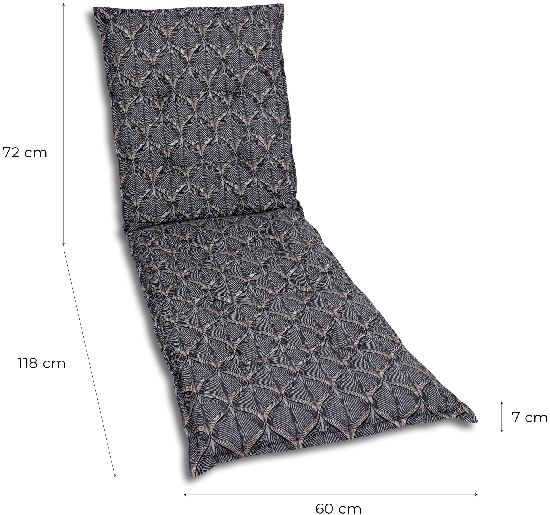 GO-DE Liegenauflage Maße ca.: 60 cm x 190 cm x 7 cm